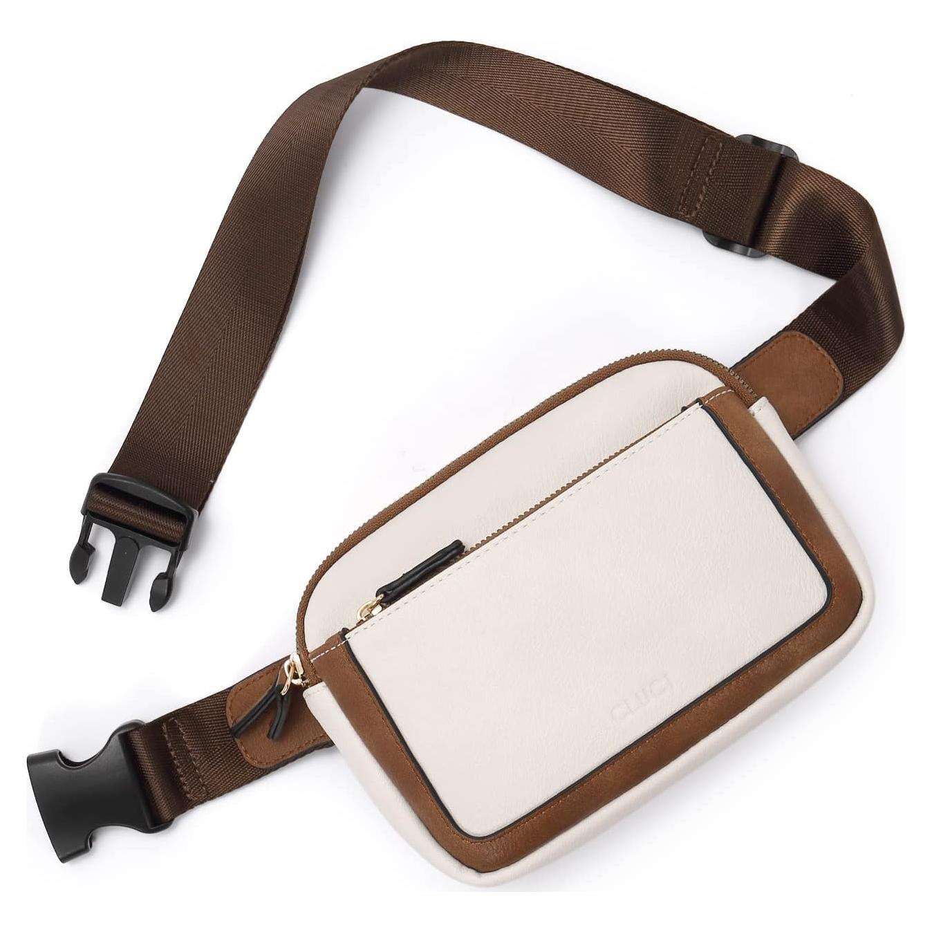 Bolsa de Cintura CLUCI para Mujeres, Cuero Vegano, Ajustable