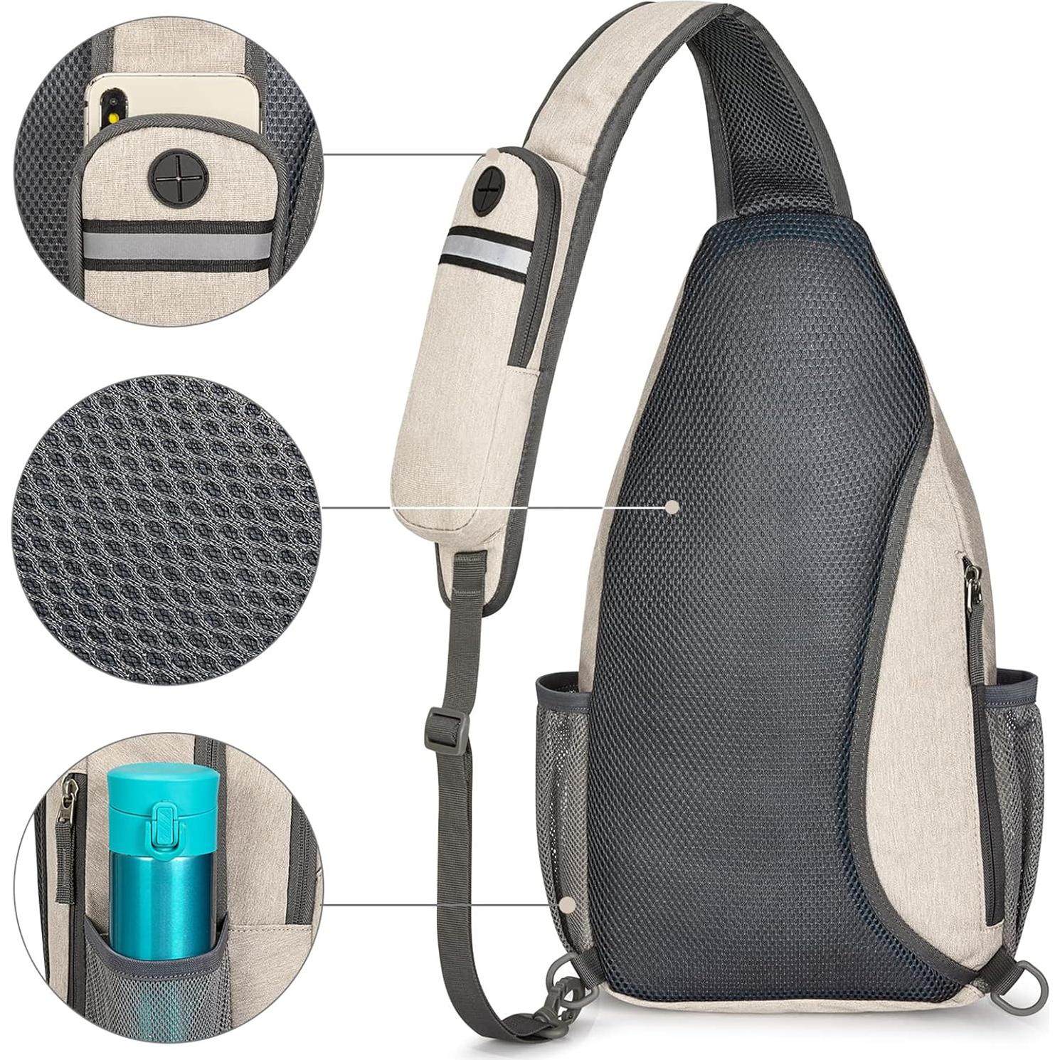 Mochila Cruzada G4Free con Bloqueo RFID 10L - Color Ivory