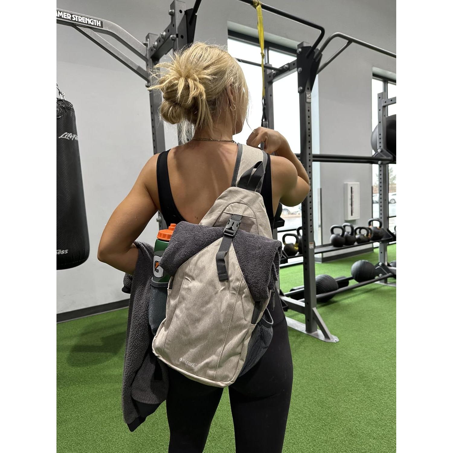 Mochila Cruzada G4Free con Bloqueo RFID 10L - Color Ivory