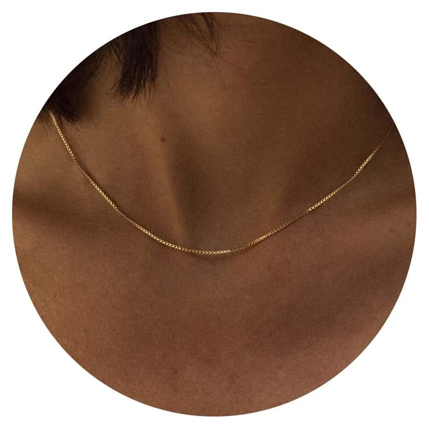 Collar de Cadena de Oro Tewiky para Mujeres 39.37 cm Hipoalergénico