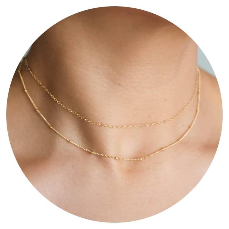 Collar Choker Dainty de Oro CHESKY para Mujeres 14k