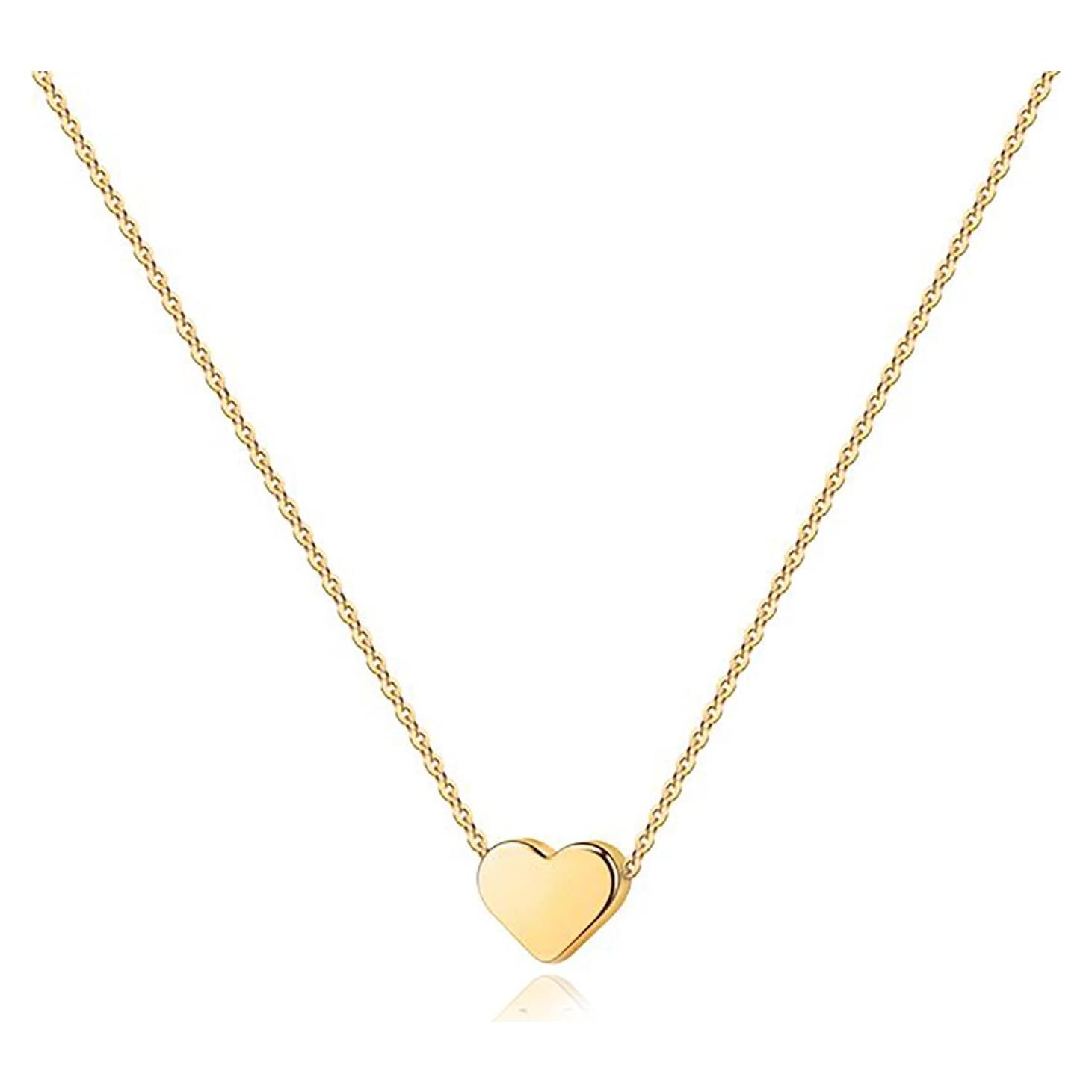 Collar de Corazón de Zirconia Cubica PAVOI 18" Oro 14K