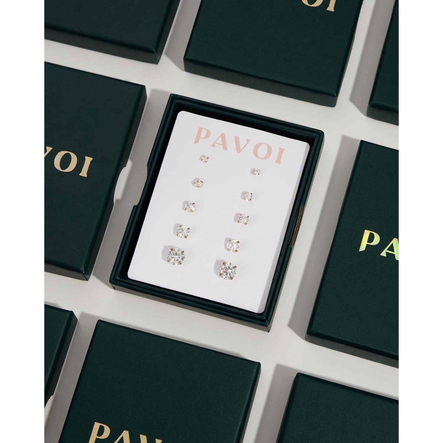 Collar de Corazón de Zirconia Cubica PAVOI 18" Oro 14K