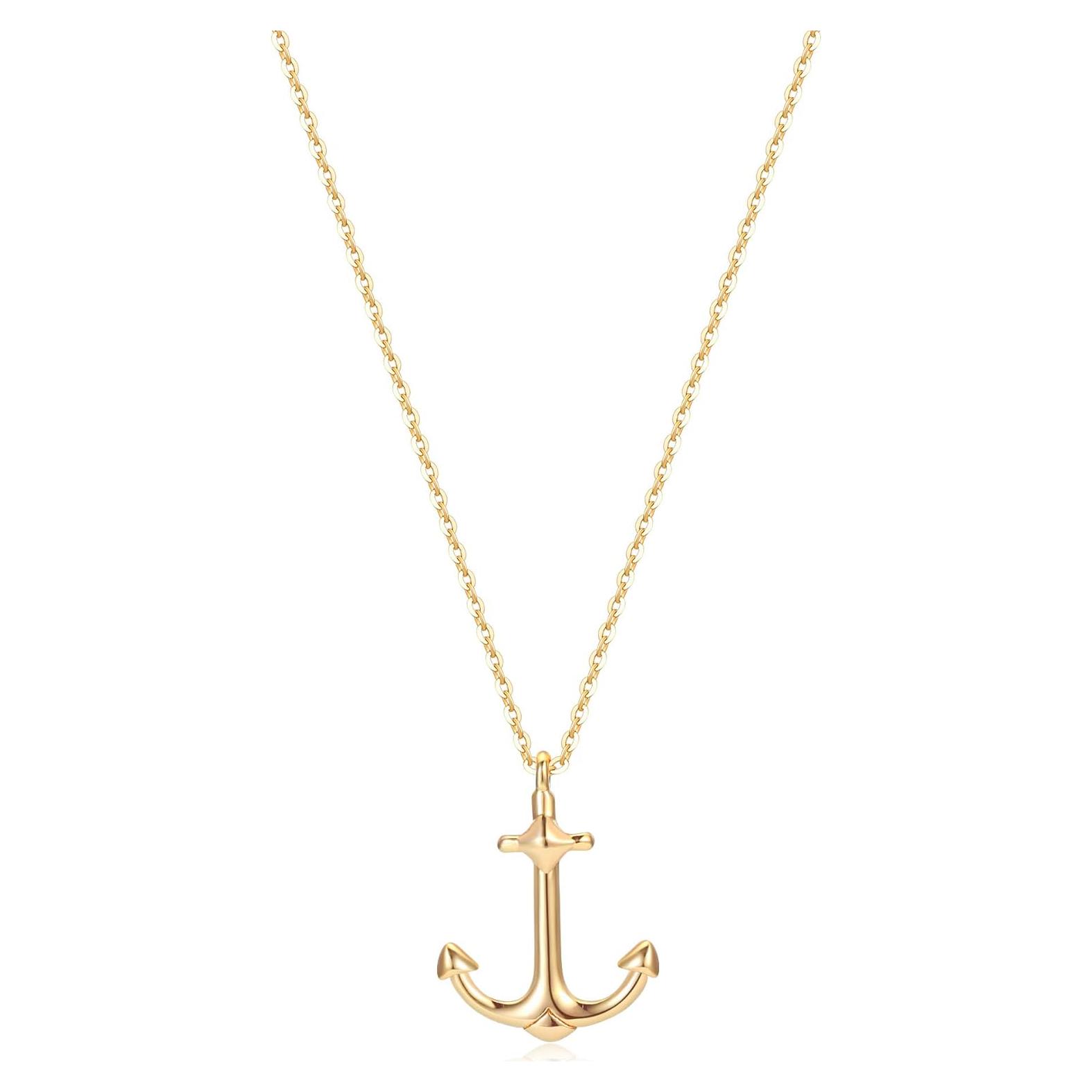 Collar Dainty Ancla MEVECCO Baño de Oro 18K 43-48 cm