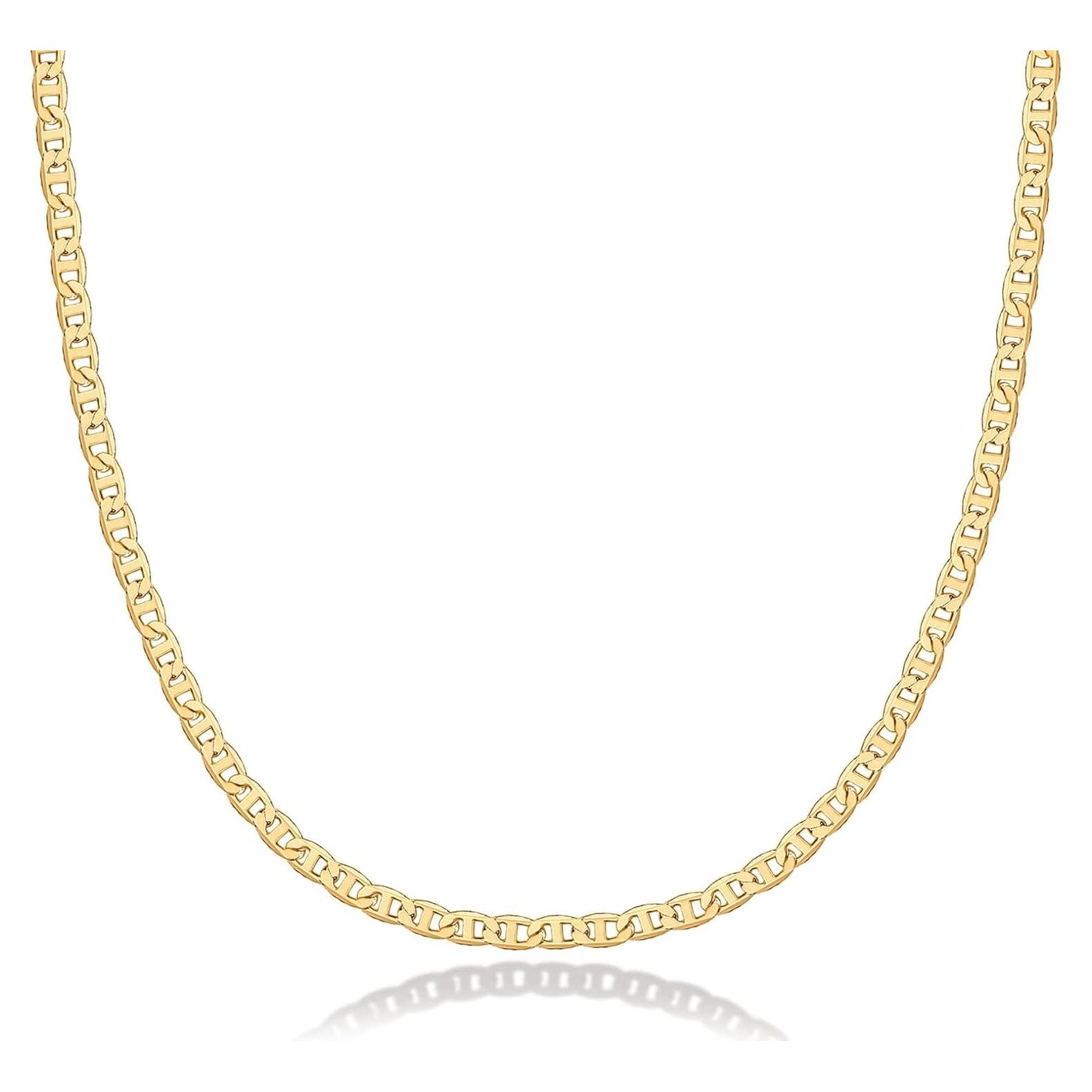 Collar de Cadena Ajustable PAVOI Baño de Oro 14K 38.1 cm