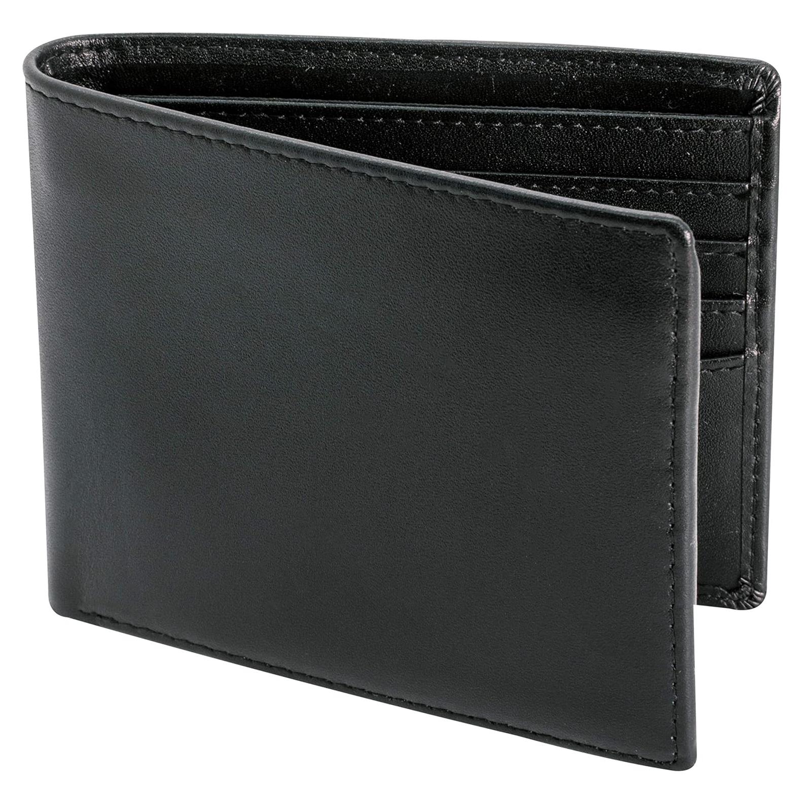 Billetera Bifold de Cuero Stay Fine con Bloqueo RFID - Negra