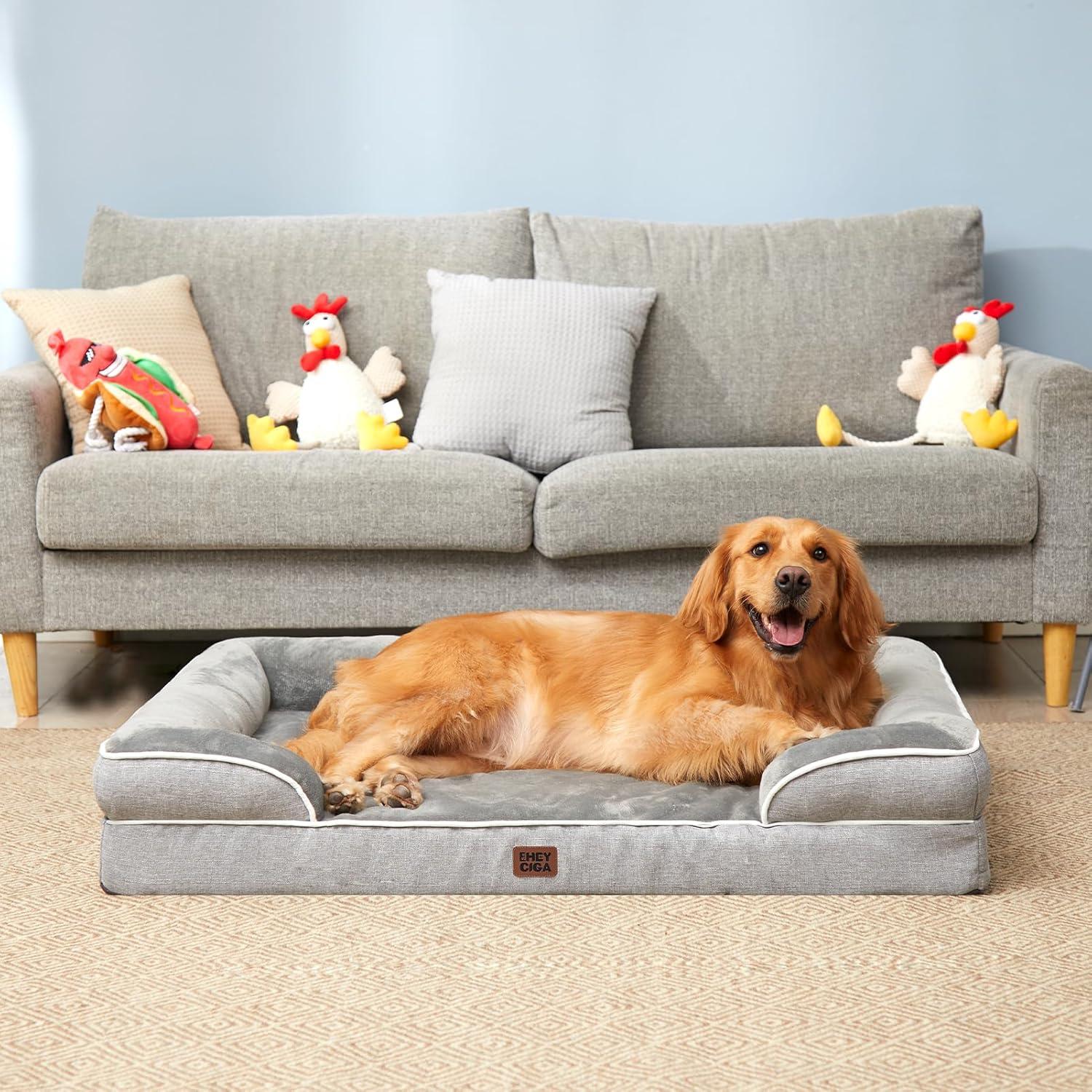 Cama ortopédica para perros grandes EHEYCIGA 112x81cm viscoelástica
