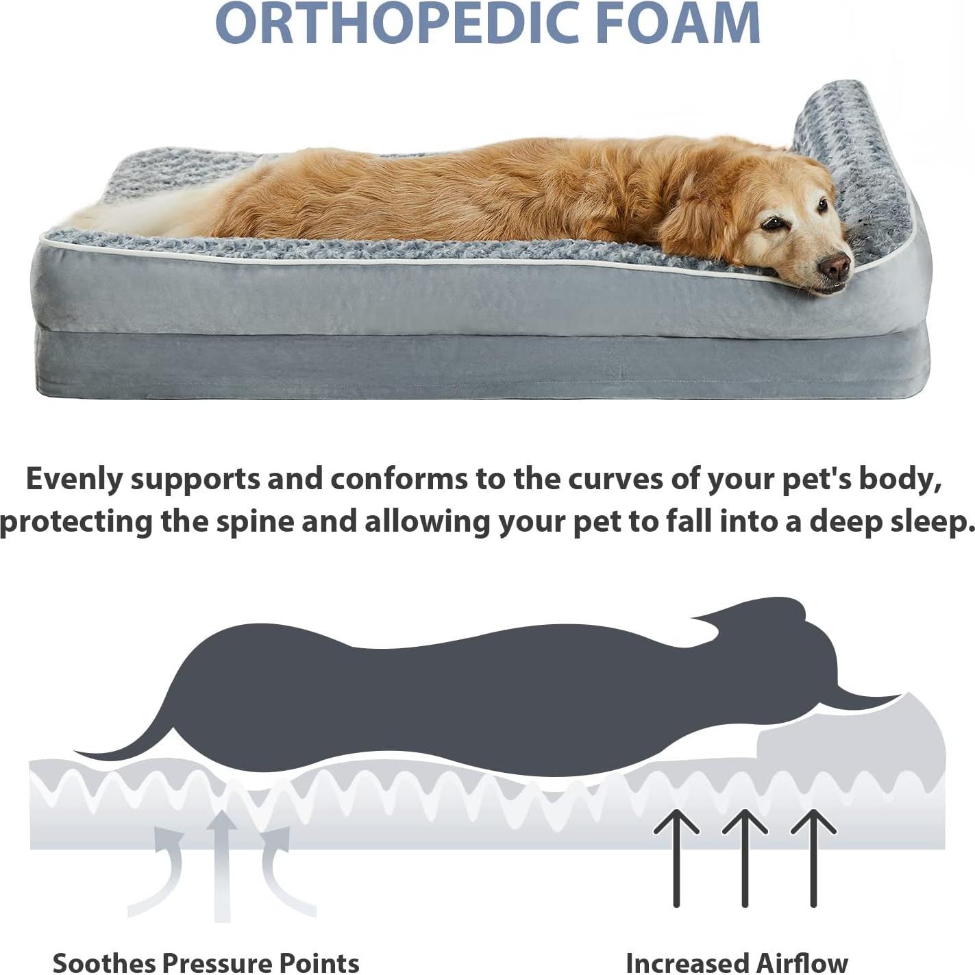 Cama Ortopédica para Perros Grandes BFPETHOME - Sofá Impermeable