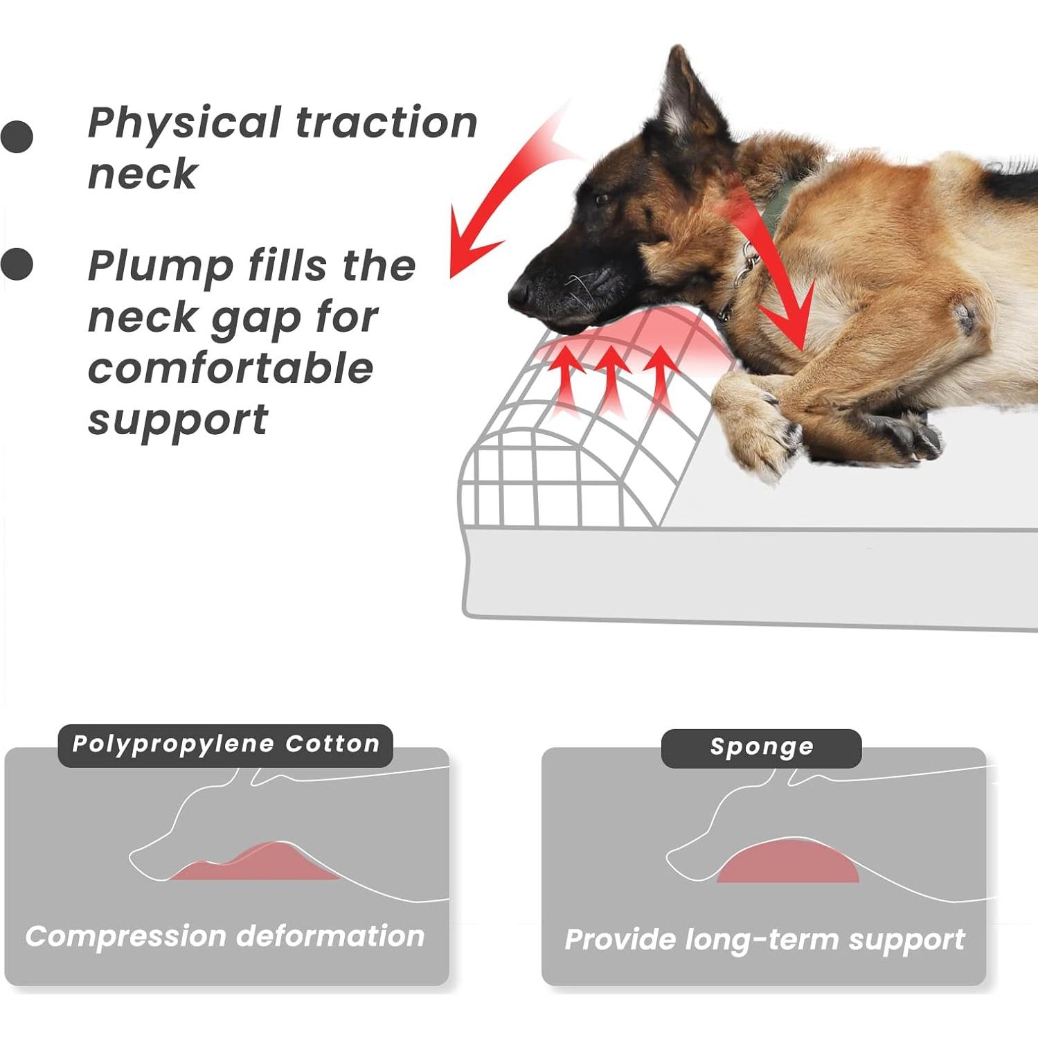 Cama para Perros Extra Grande Laifug 127x91cm Espuma Ortopédica