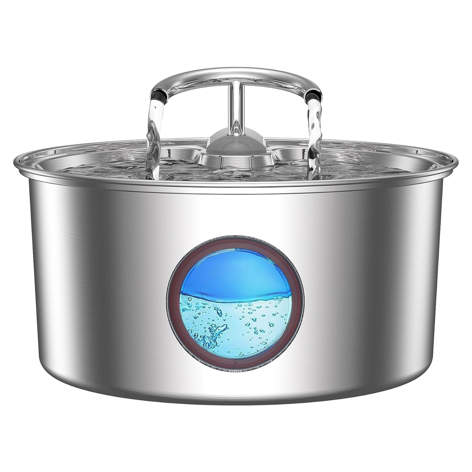 Fuente de Agua para Gatos Tomxcute Acero Inoxidable 3.2L