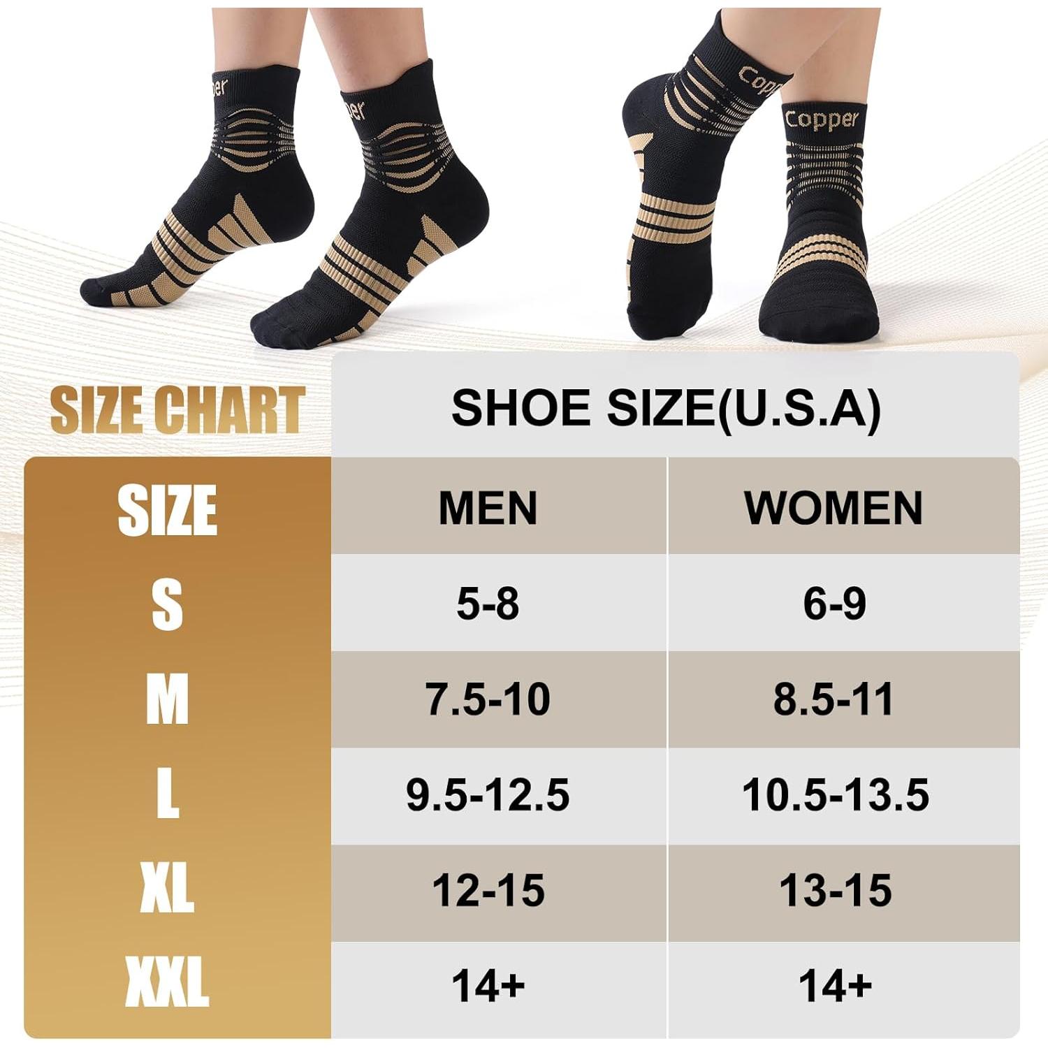 Calcetines de Compresión de Cobre NEENCA para Alivio del Dolor