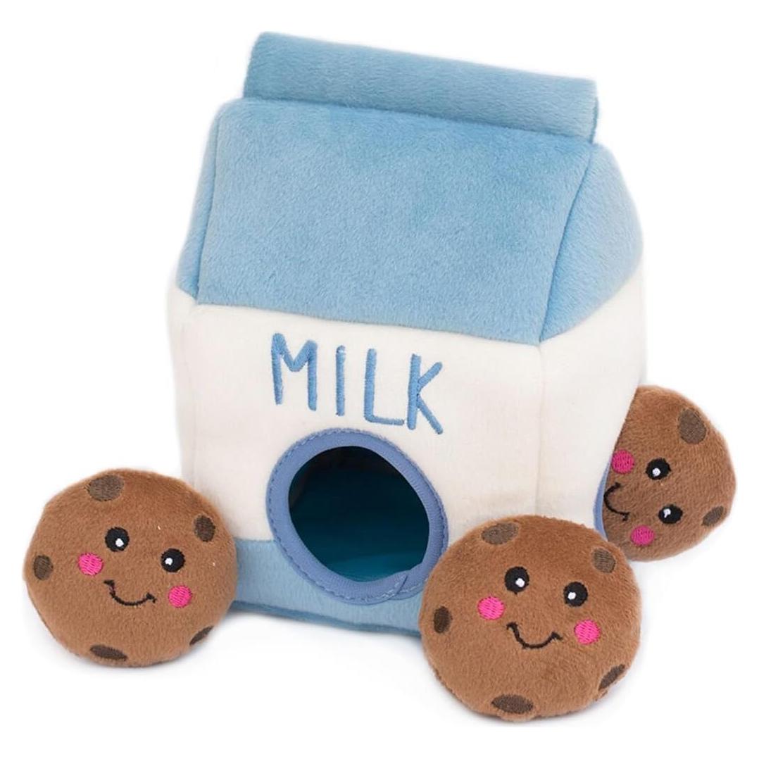 Juguete Interactivo para Perros ZippyPaws Burrow Leche y Galletas