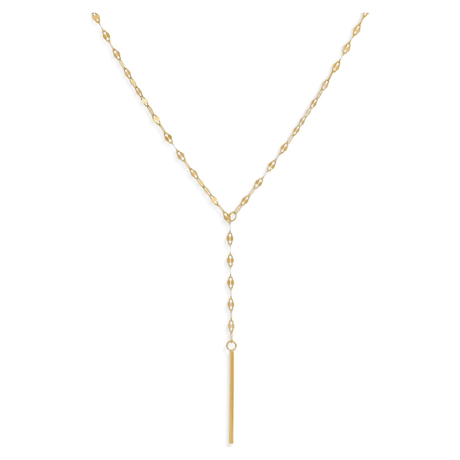 Collar Y dorado Jean Beau para Mujeres - Cadena Minimalista 14K