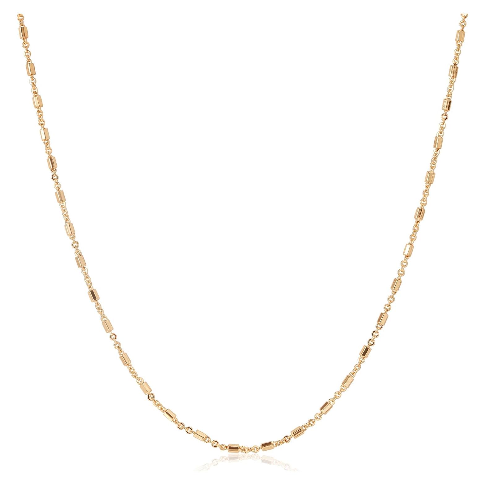 Collar Choker Fettero Chapado en Oro 14K Cadena de Eslabones