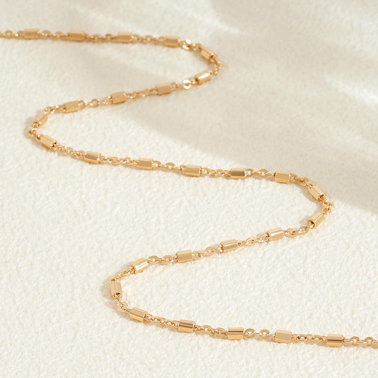 Collar Choker Fettero Chapado en Oro 14K Cadena de Eslabones