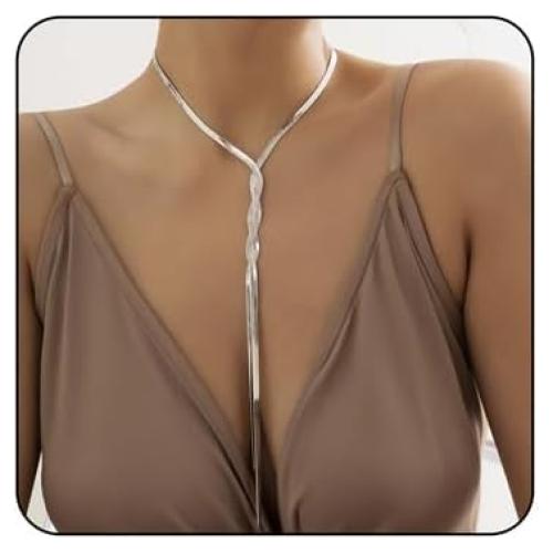 Collar Lariat de Oro para Mujeres con Borlas 35-42cm