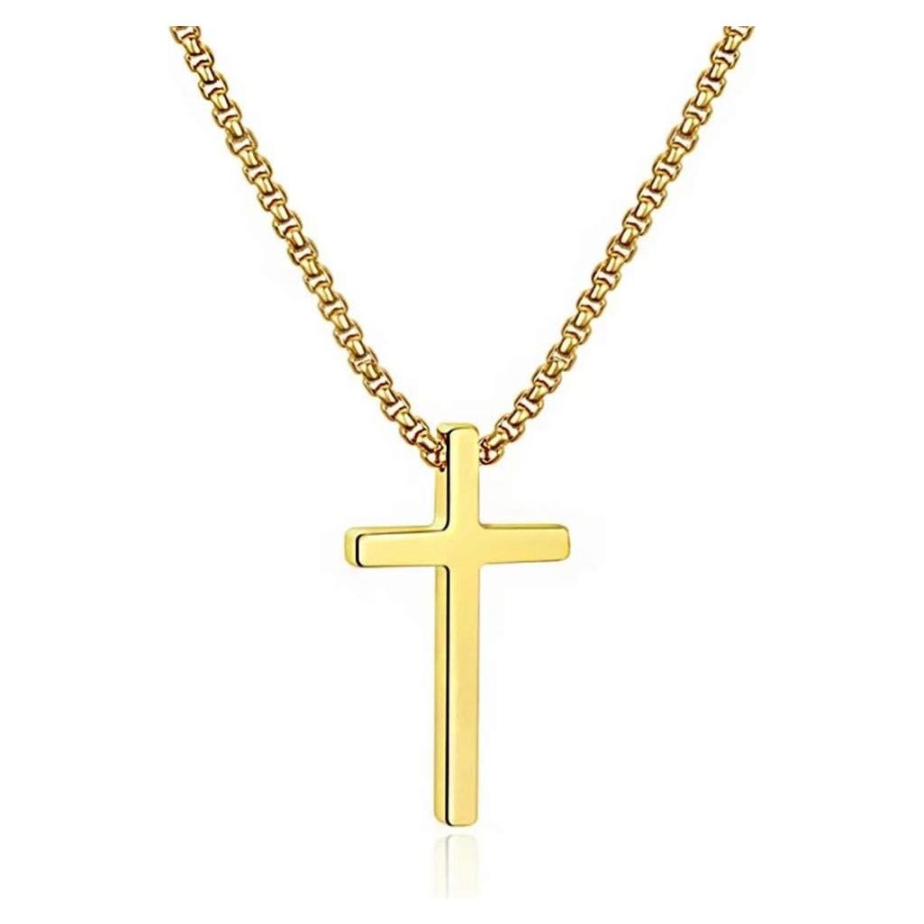 Collar de Cruz M MOOHAM para Hombres Acero Inoxidable 45.72 cm