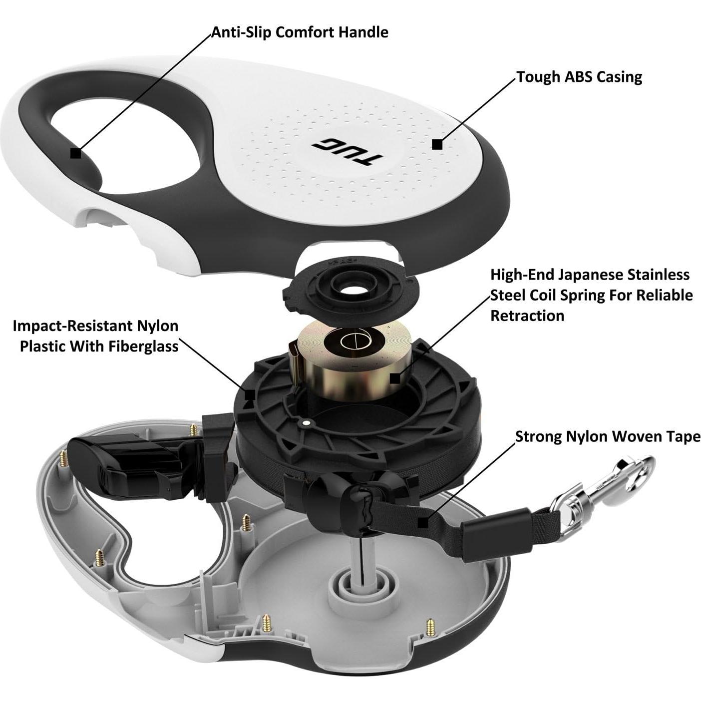 Correa Retráctil para Perros Tug 4.88 m Nylon Antideslizante