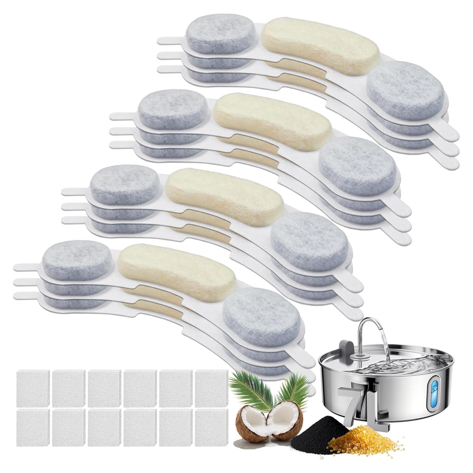 Filtros de Agua para Perros TOGGATH 12+12 Pcs 17x3.6 cm