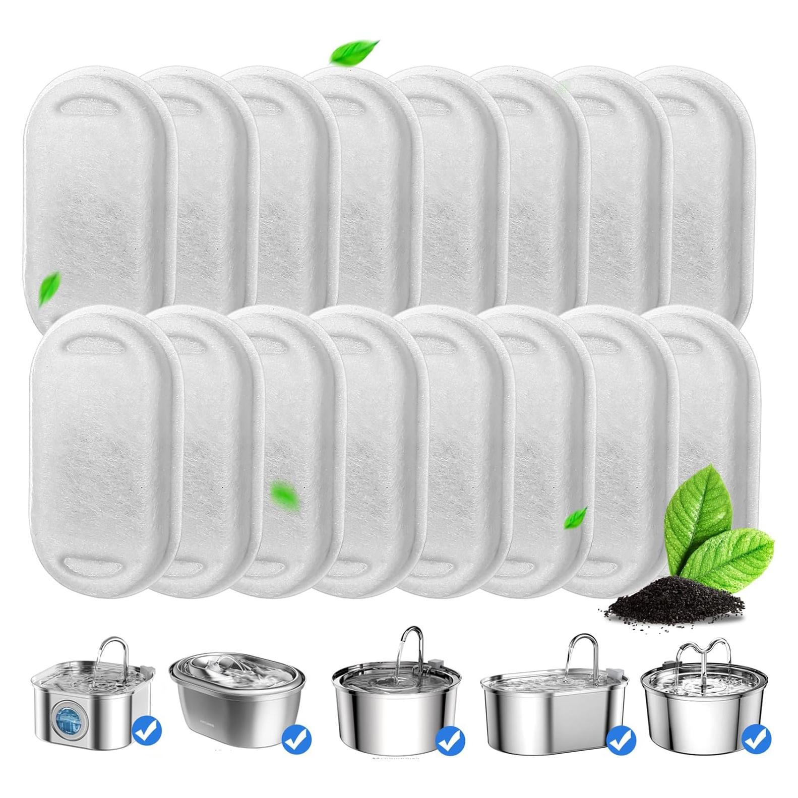 Filtros para Fuente de Agua de Gato NautyPaws - Paquete de 16