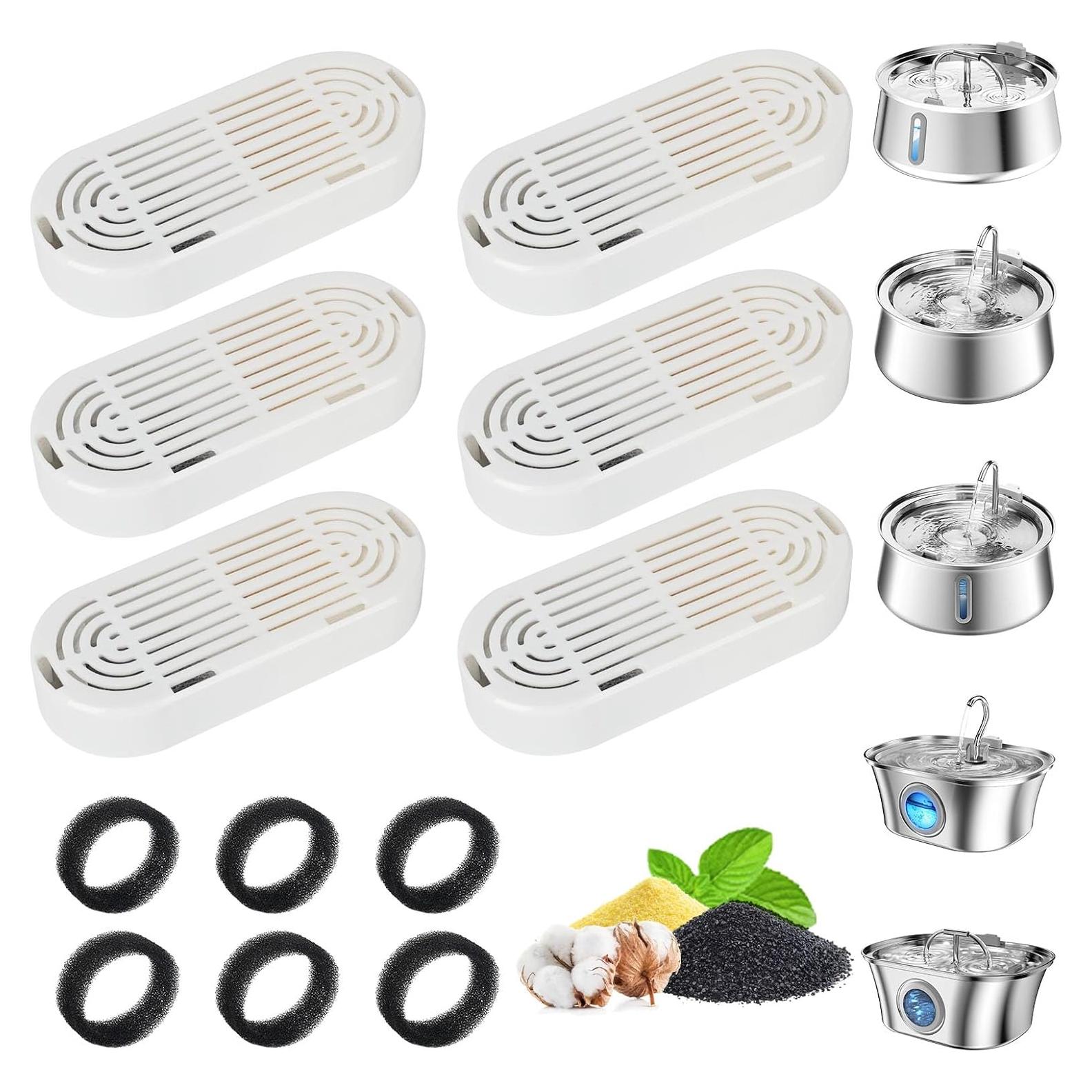 Filtro de agua para gatos Daoxuan - Paquete de 6+6 unidades