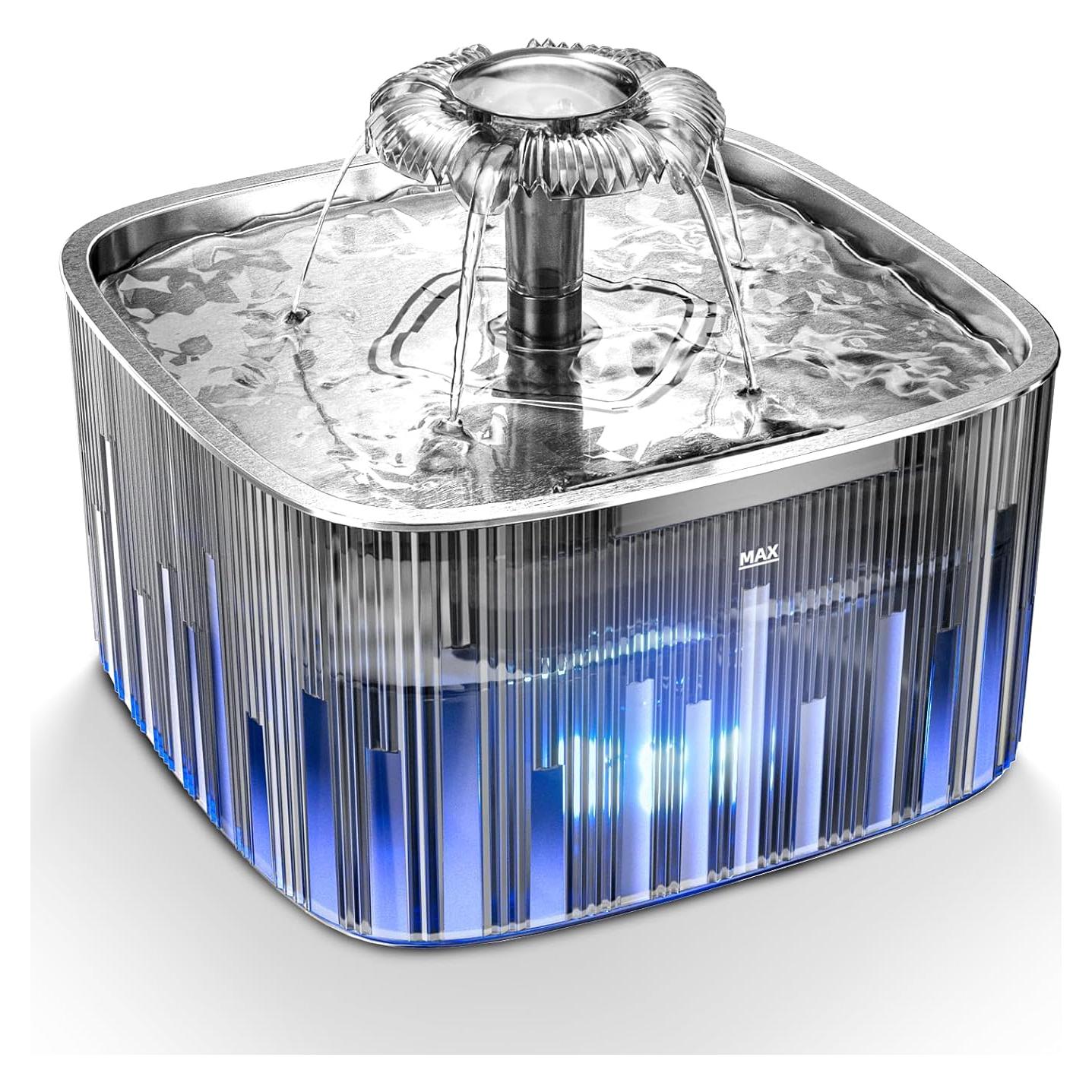 Fuente de Agua para Gatos MAILOFY WF220 2.2L Acero Inoxidable