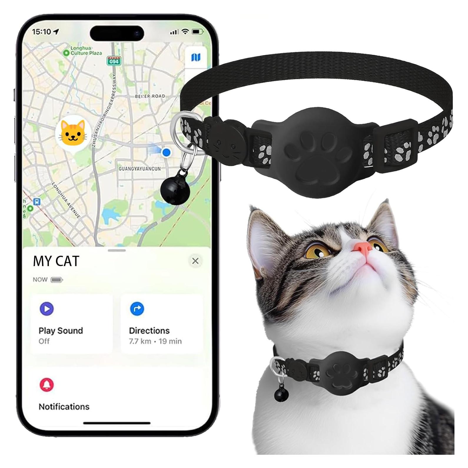 Collar GPS para Gatos DCZSDJT Impermeable Sin Cuota Mensual