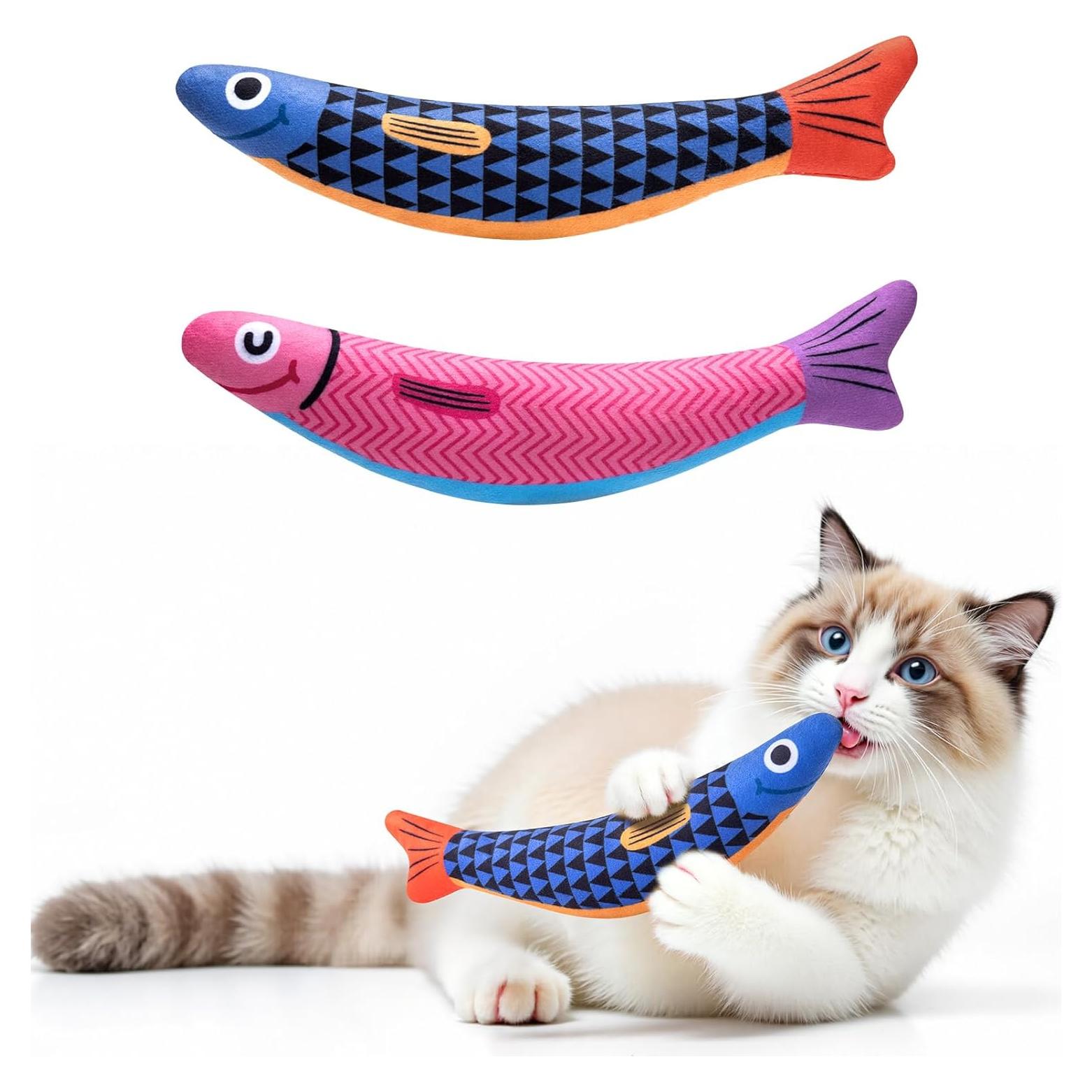 Juguete Interactivo para Gatos PetBusy Pescado con Hierba Gatera
