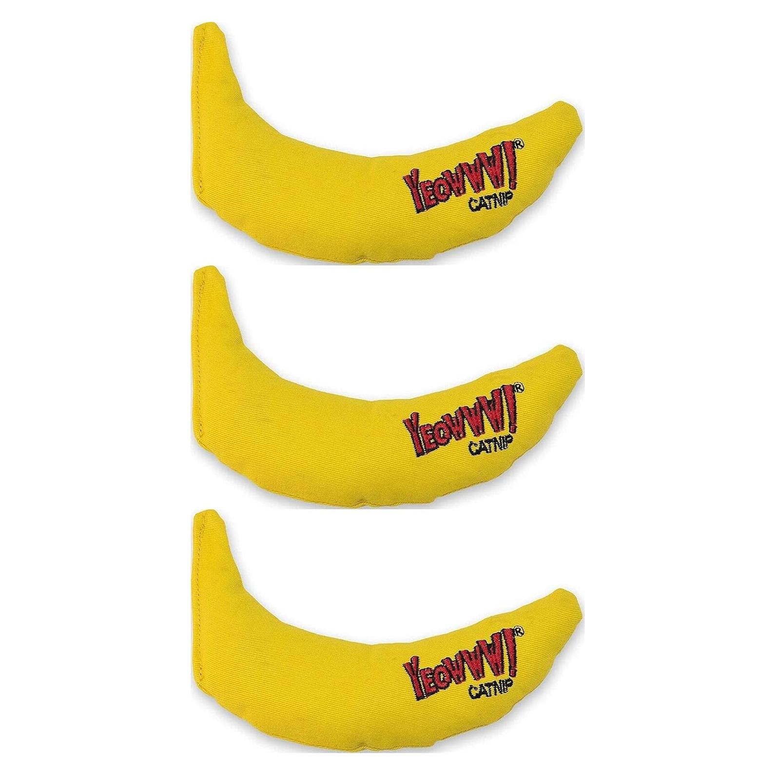 Juguete para Gato Yeowww! Catnip Orgánico Banana 3 Piezas