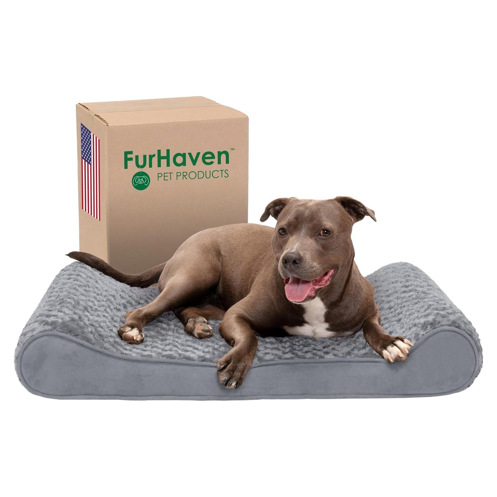 Cama para Perros Furhaven Grande con Gel Refrigerante - Gris