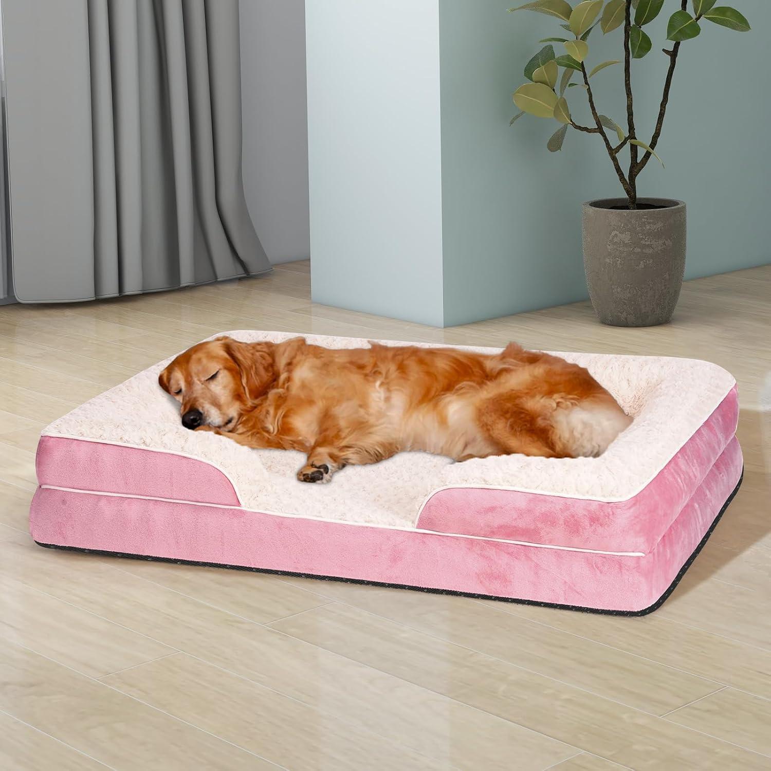 Cama Ortopédica para Perros Wn's Day XXL Rosa Impermeable
