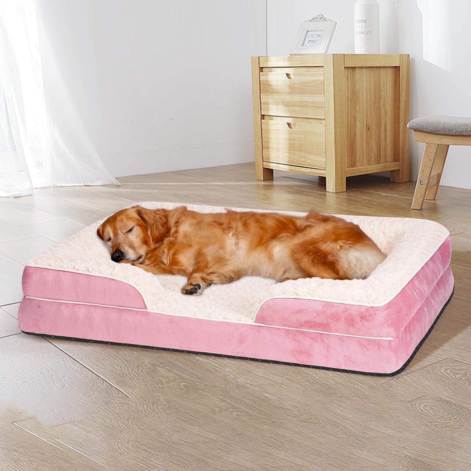 Cama Ortopédica para Perros Wn's Day XXL Rosa Impermeable