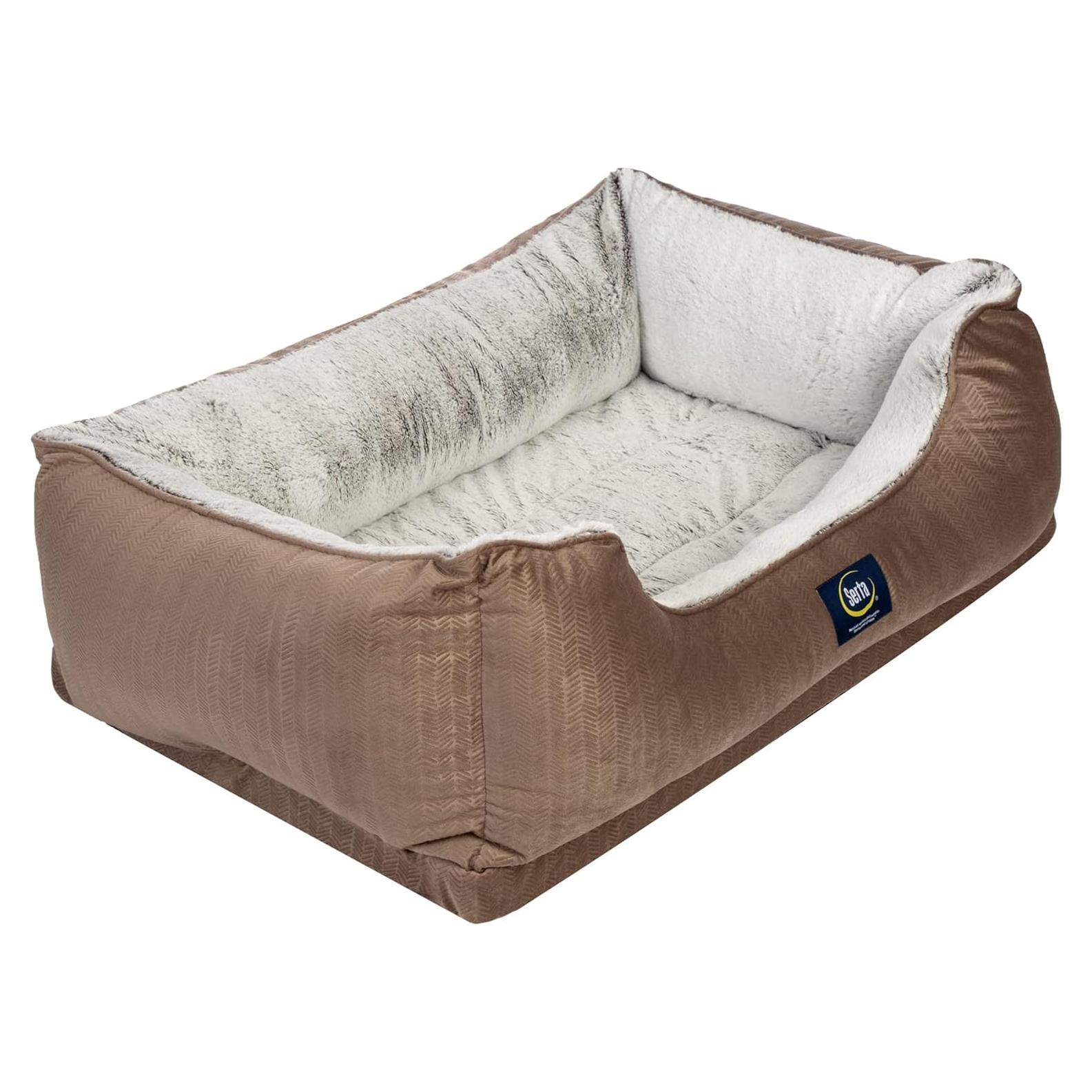 Cama ortopédica para perros Serta Cuddler - Marrón chocolate Grande