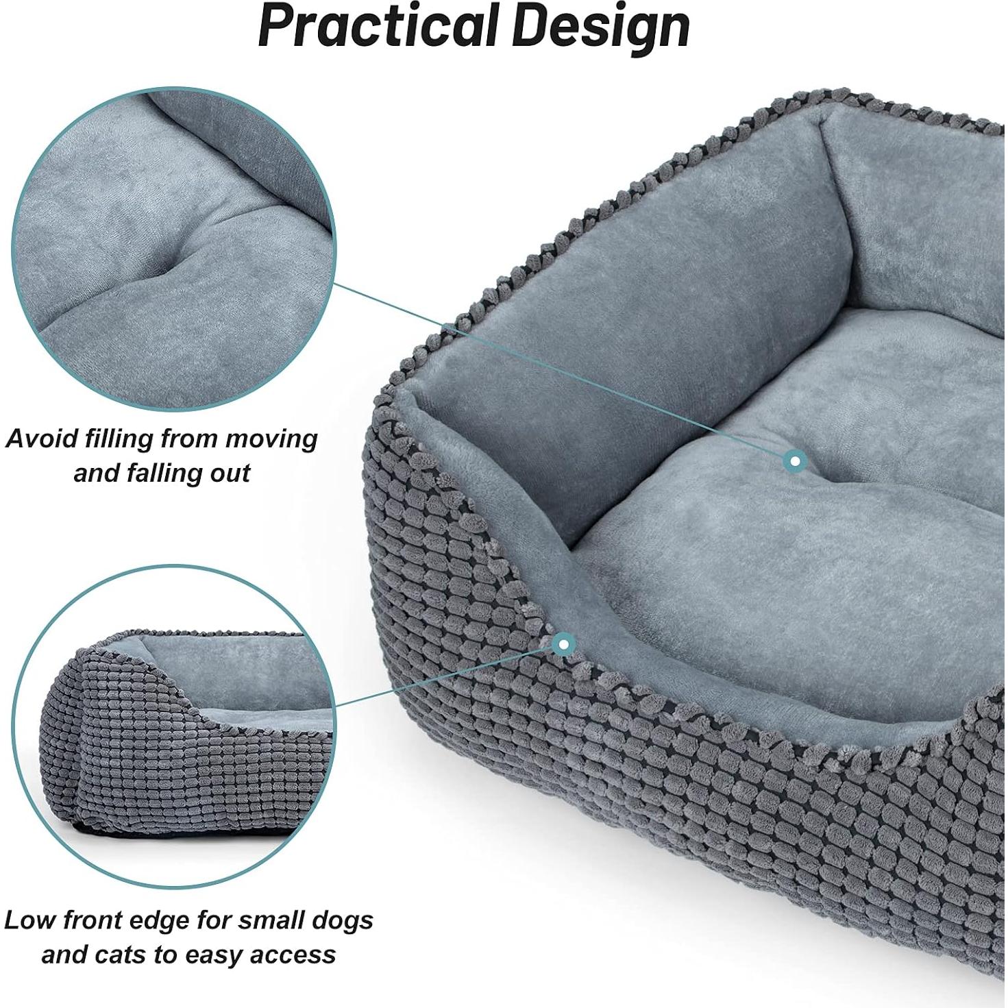 Cama Ortopédica para Perros y Gatos MIXJOY Gris Tamaño S