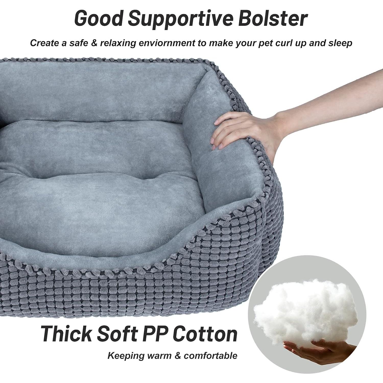 Cama Ortopédica para Perros y Gatos MIXJOY Gris Tamaño S