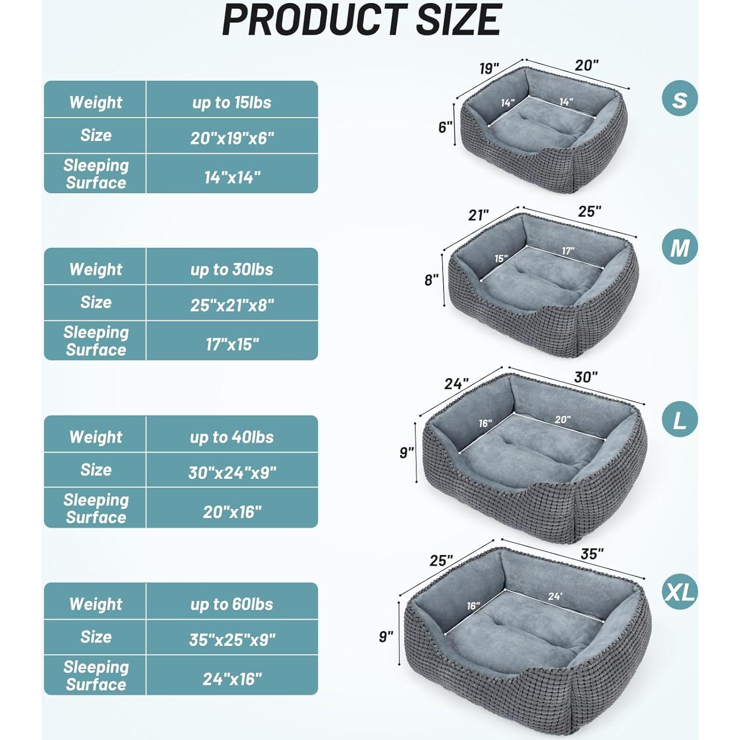Cama Ortopédica para Perros y Gatos MIXJOY Gris Tamaño S