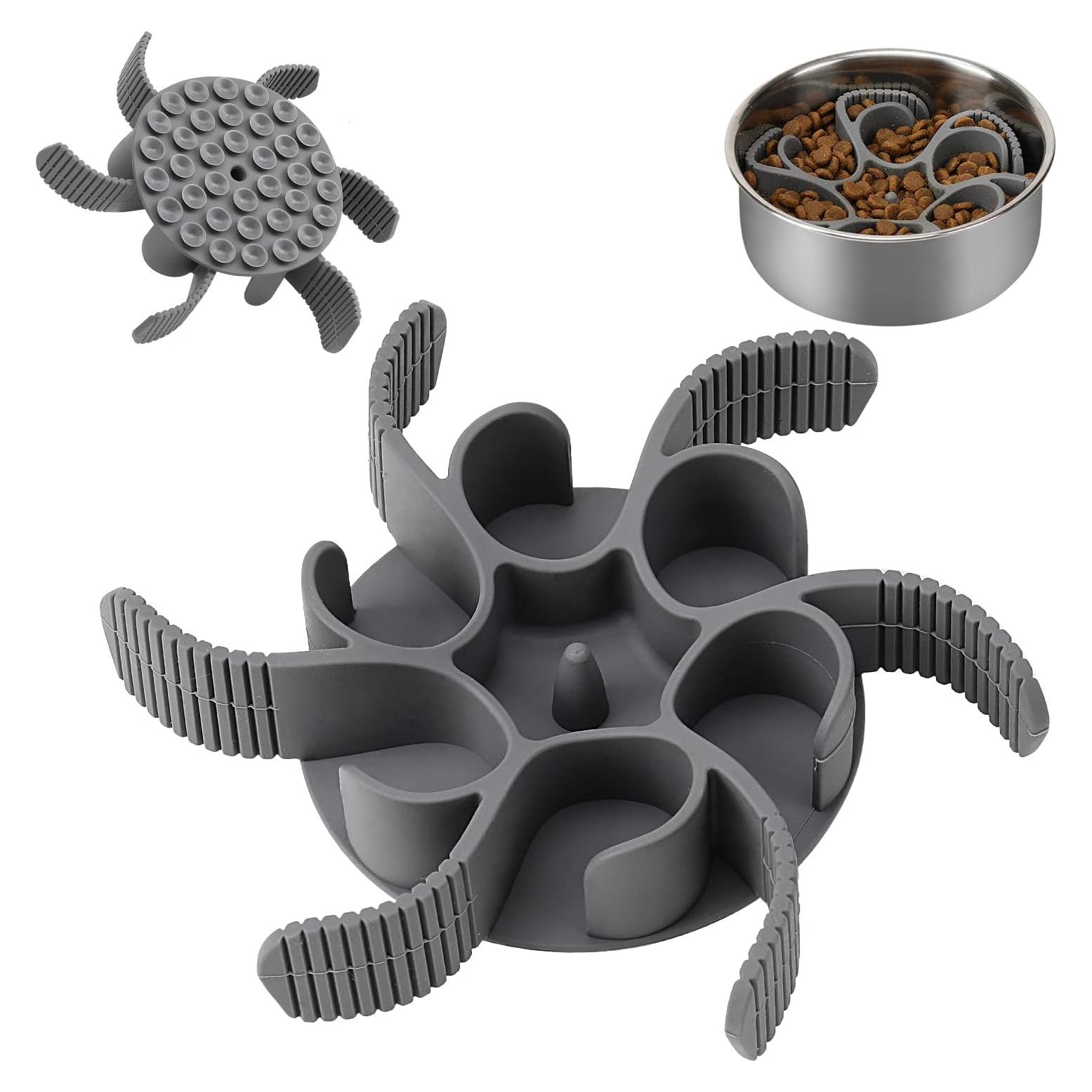 Inserto Comedero Lento Silicona Moupet 18.8cm Gris