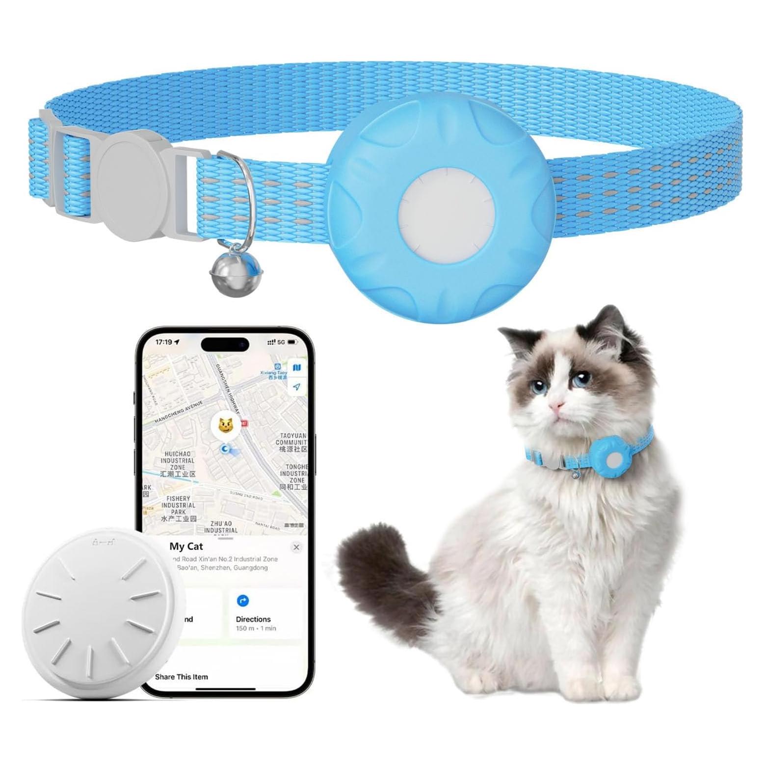 Rastreador GPS para Gatos ZITTZ - Collar Bluetooth iOS Azul