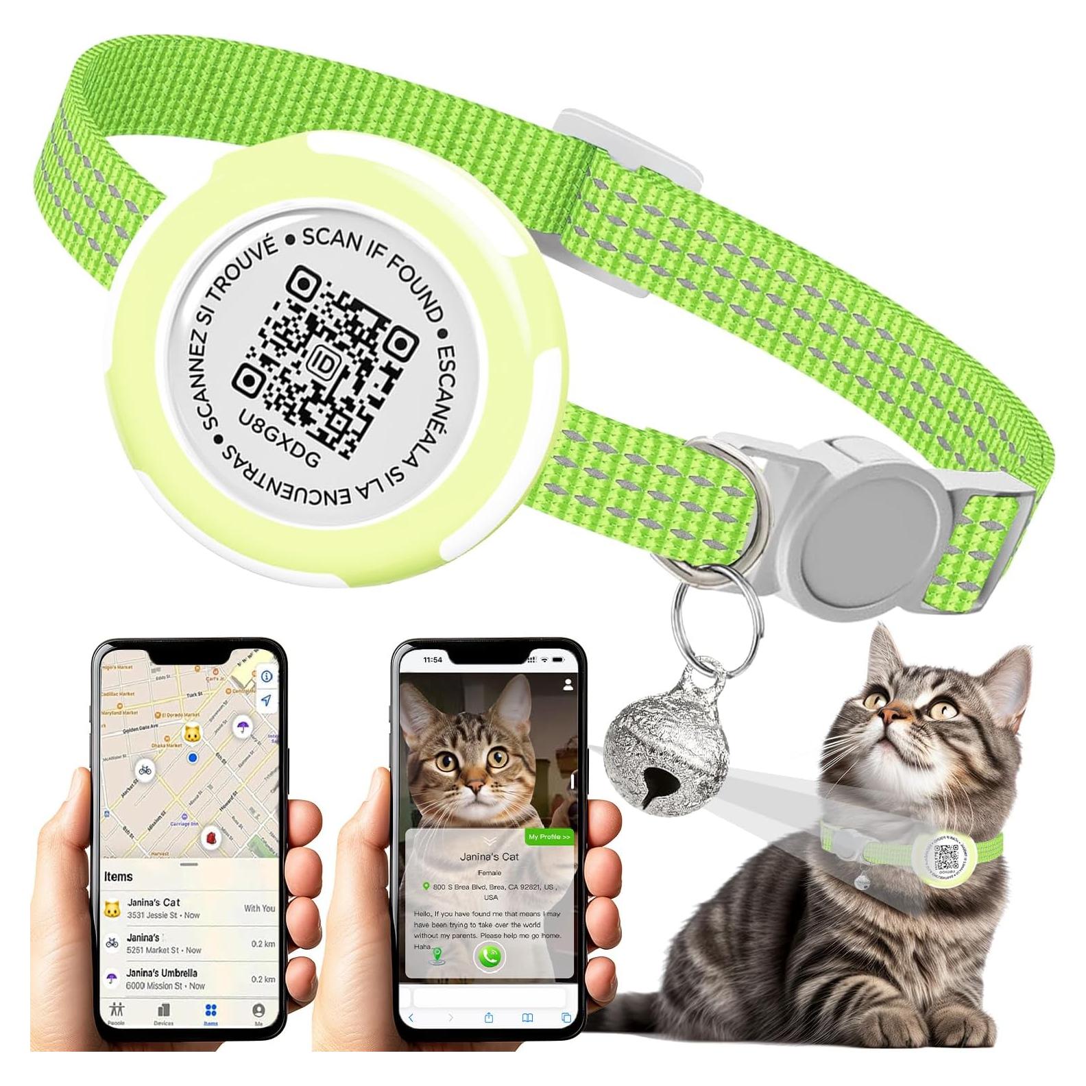 Collar para Gato HENGSHEYUE con Soporte Airtag Impermeable 20-32cm