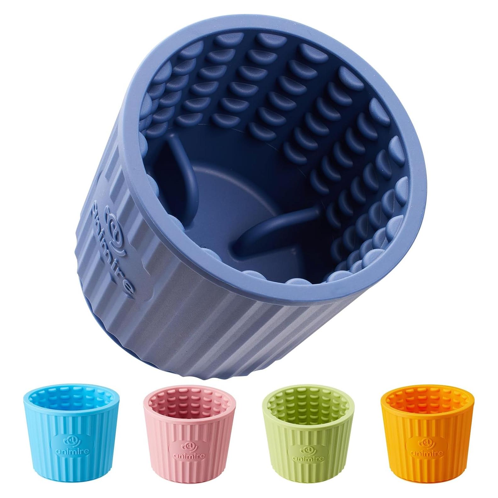 Tazón Antideslizante para Lamer Animire M-L Azul Profundo