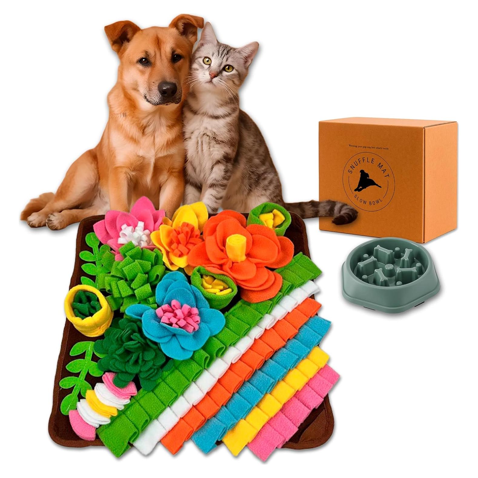 Alfombra de Olfato y Cuenco de Alimentación Lenta Snuffle 39cm