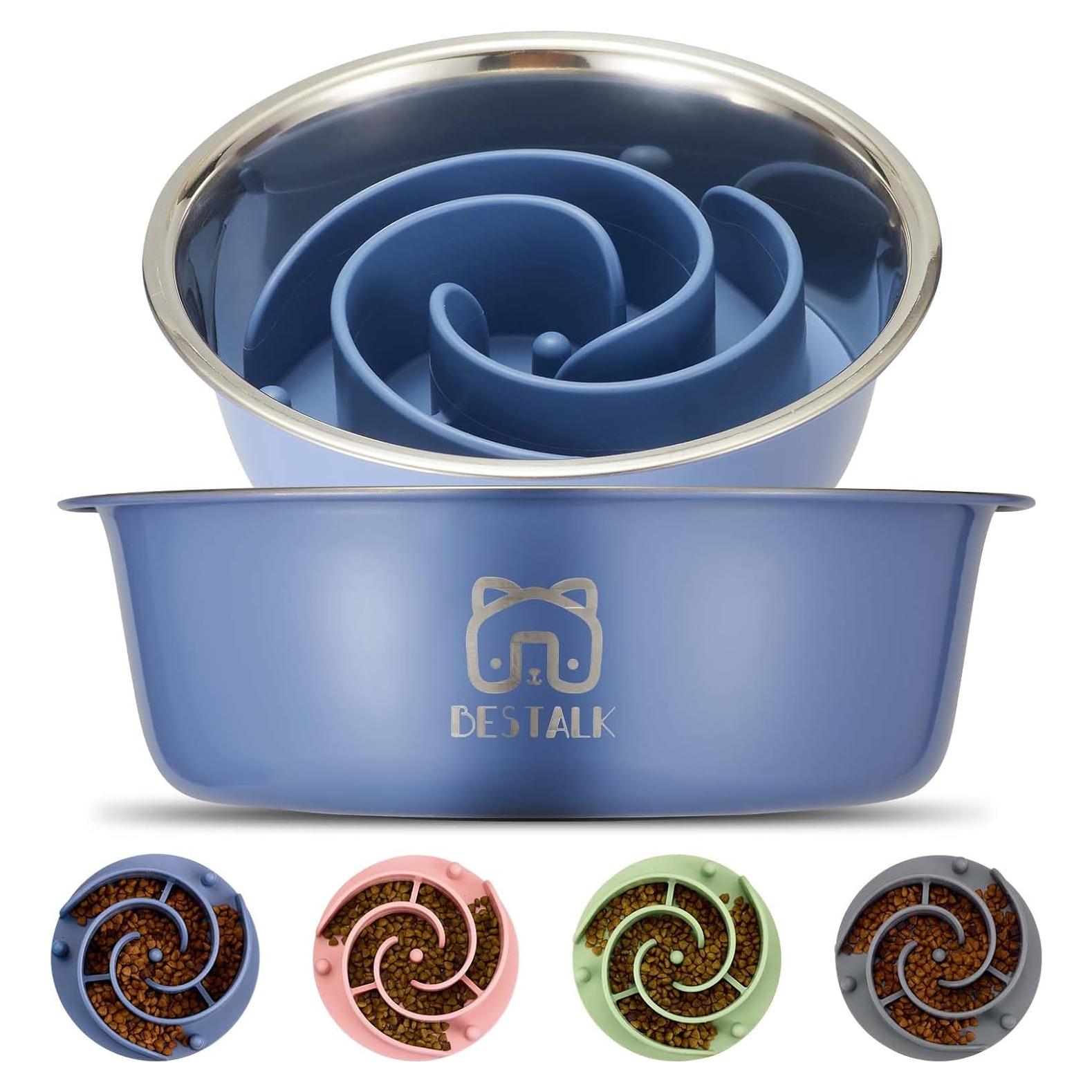 Cuenco para Perros 2-en-1 Bestalk Acero Inoxidable Antideslizante