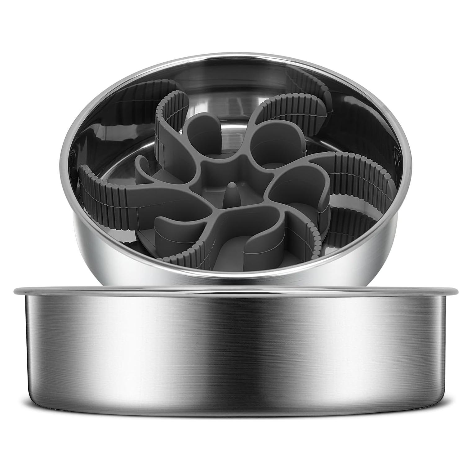 Cuencos para Perros 2-en-1 LIANGUI Acero Inoxidable Antideslizante