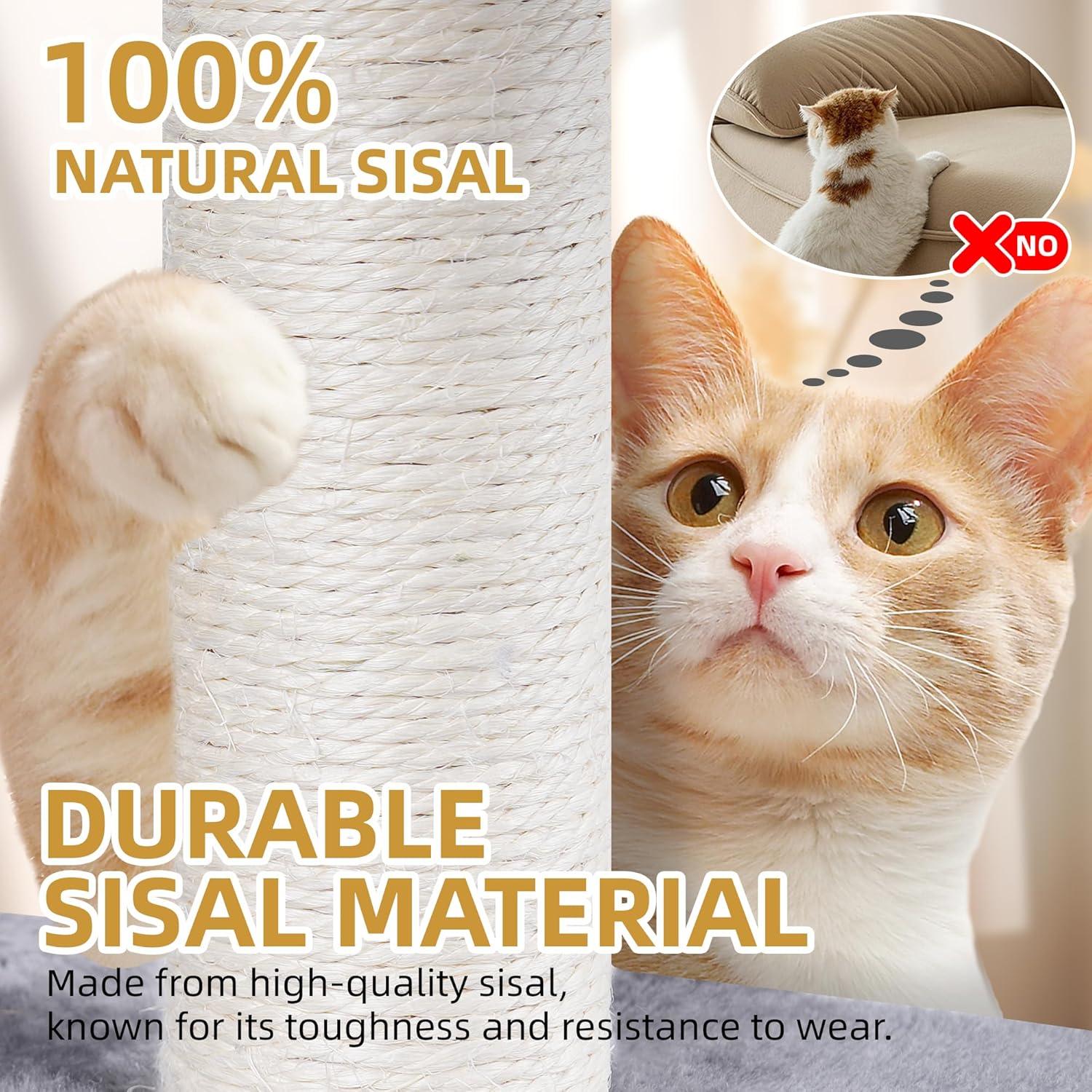 Árbol para Gatos Smouatou 3 Capas con Hamacas y Condominio Gris