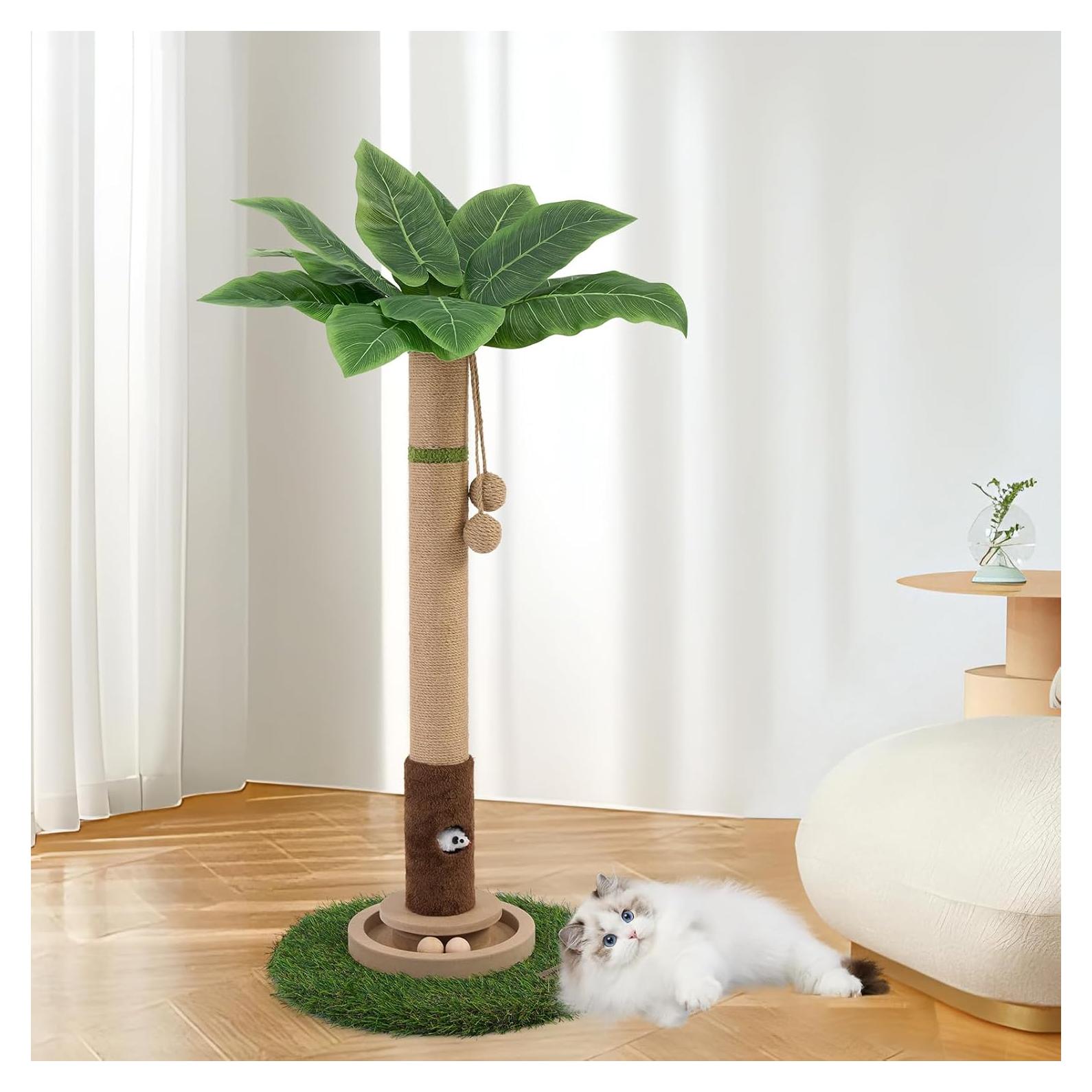 Poste Rascador para Gatos Woochpet 89 cm con Juguetes Interactivos