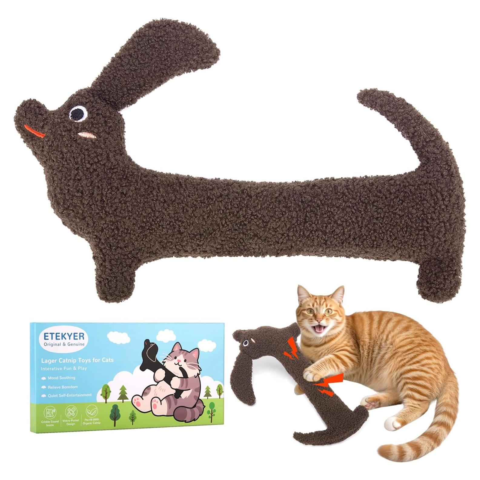 Juguete para Gatos ETEKYER Rellenable con Hierba Gatera 38 cm