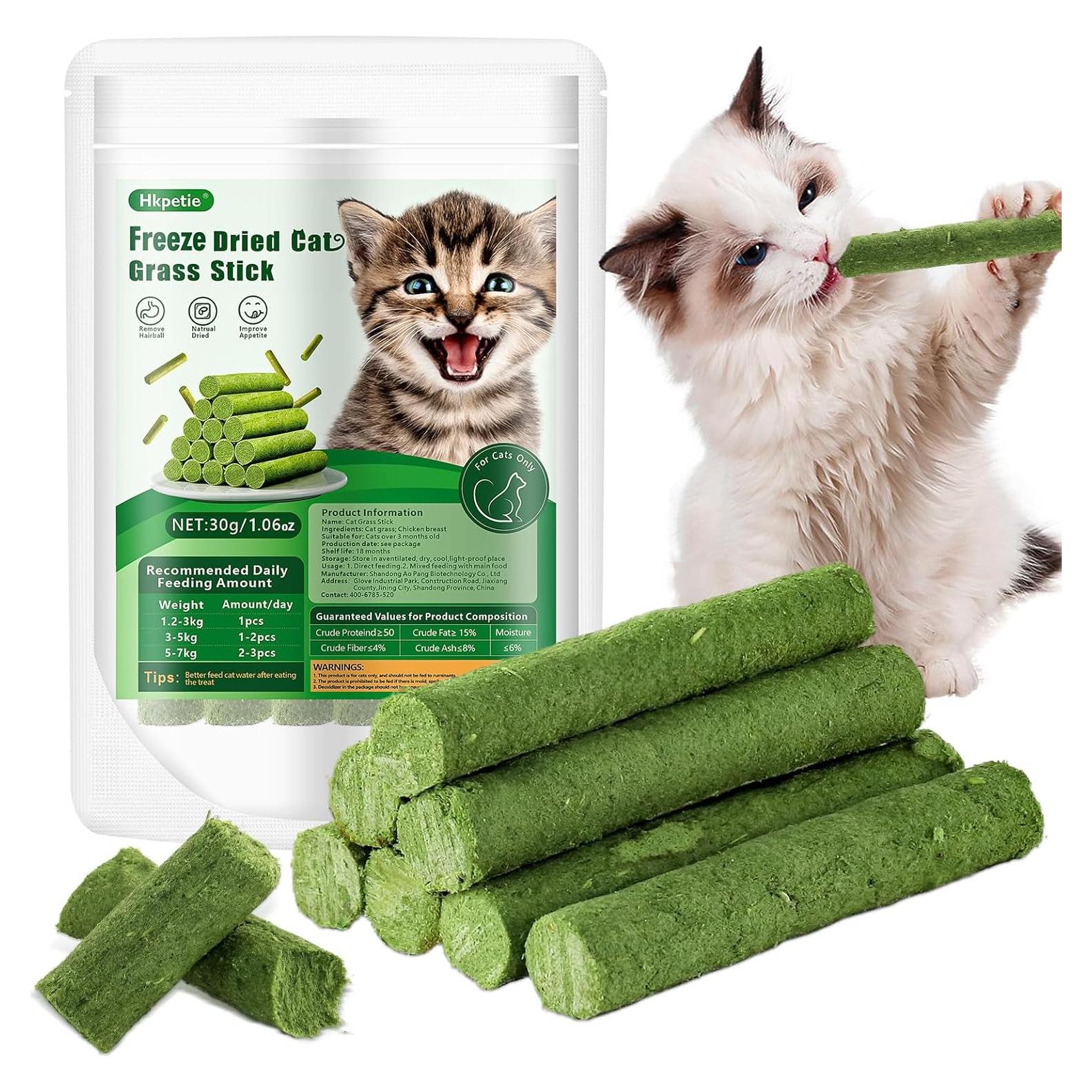 Palitos de Hierba para Gatos Hkpetie 30g - Snack Natural Saludable