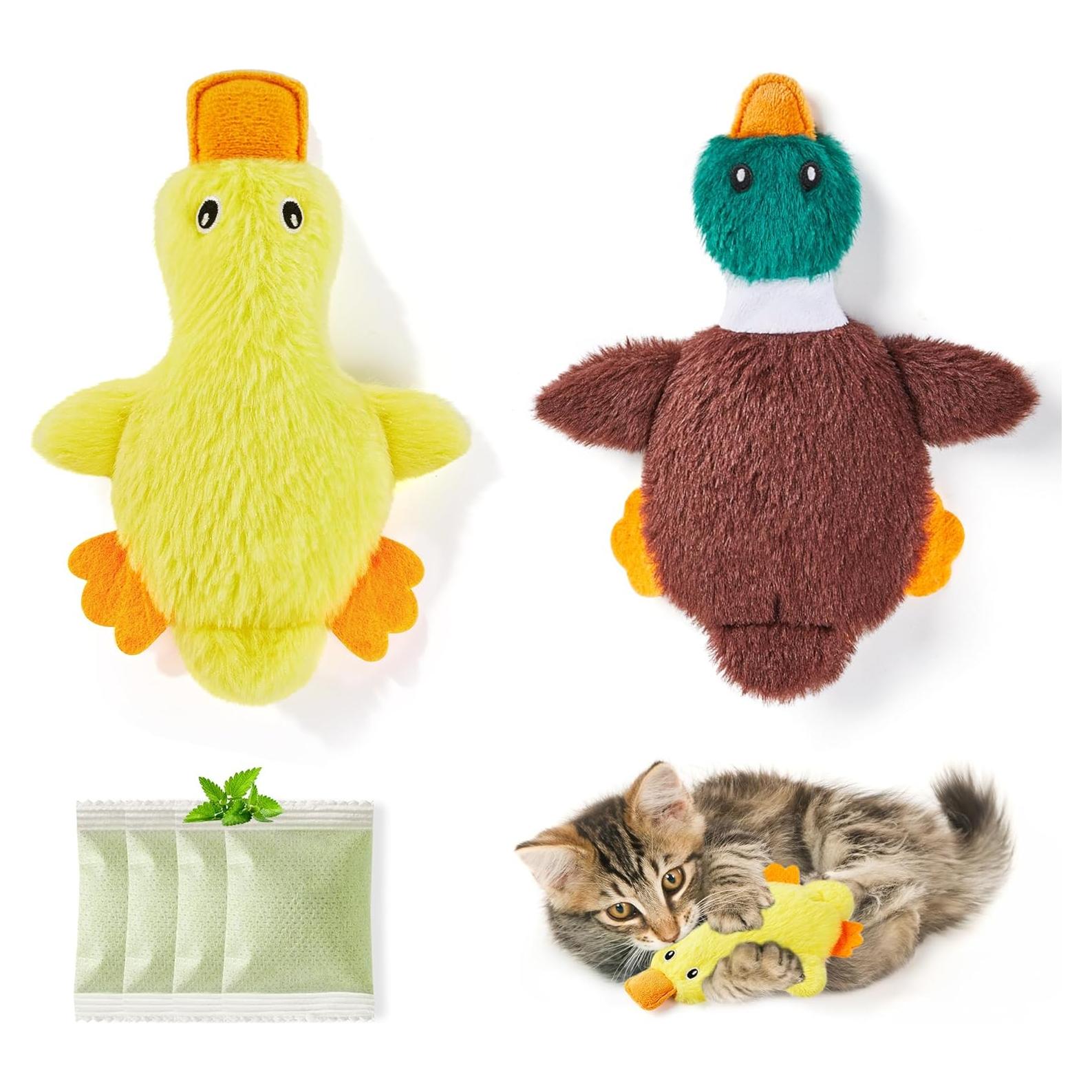 Juguetes para Gatos Potaroma con Catnip y Sonido Crujiente 2 Pcs