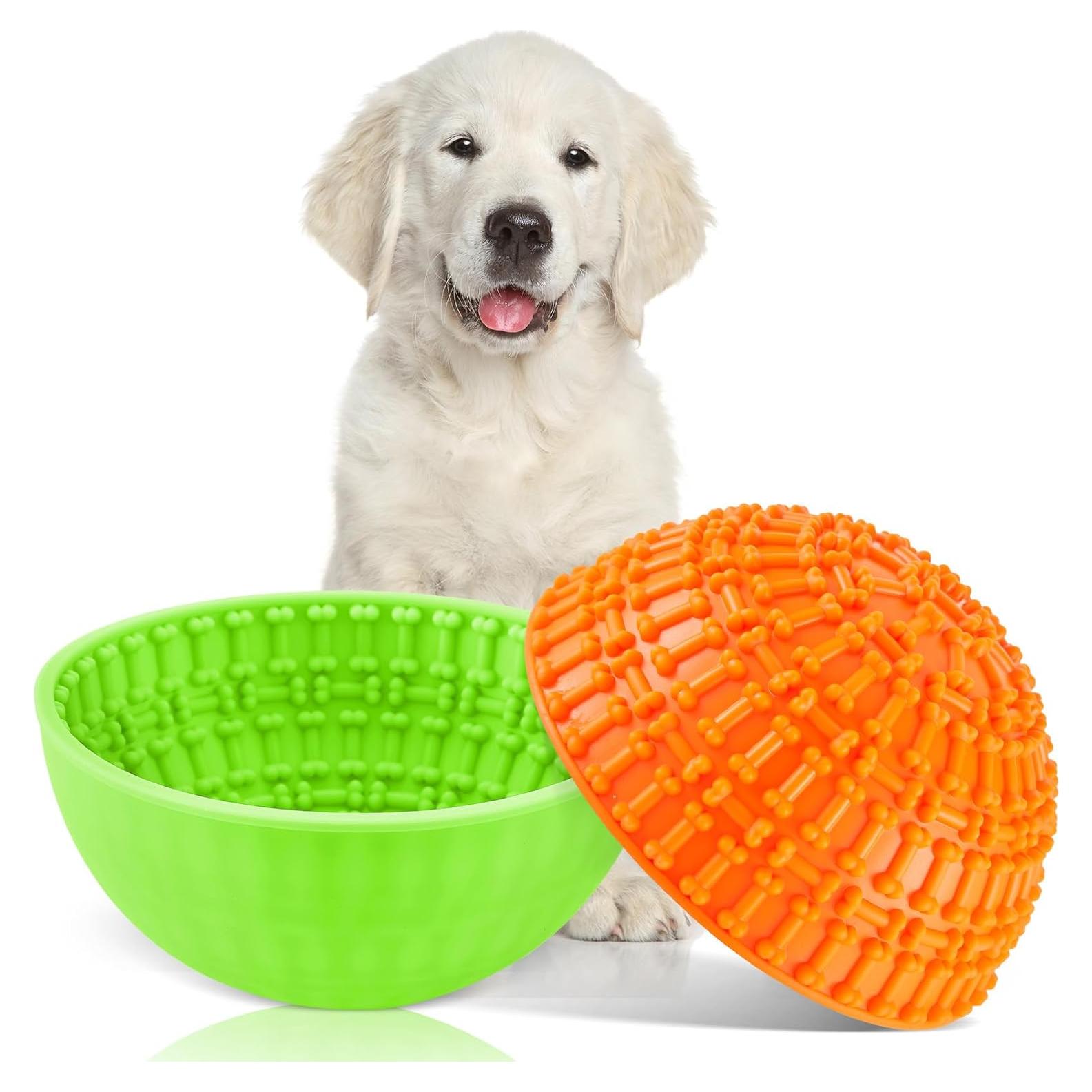 Tazones de Lamer para Perros Patelai - 2 Pcs Silicona 16.5cm