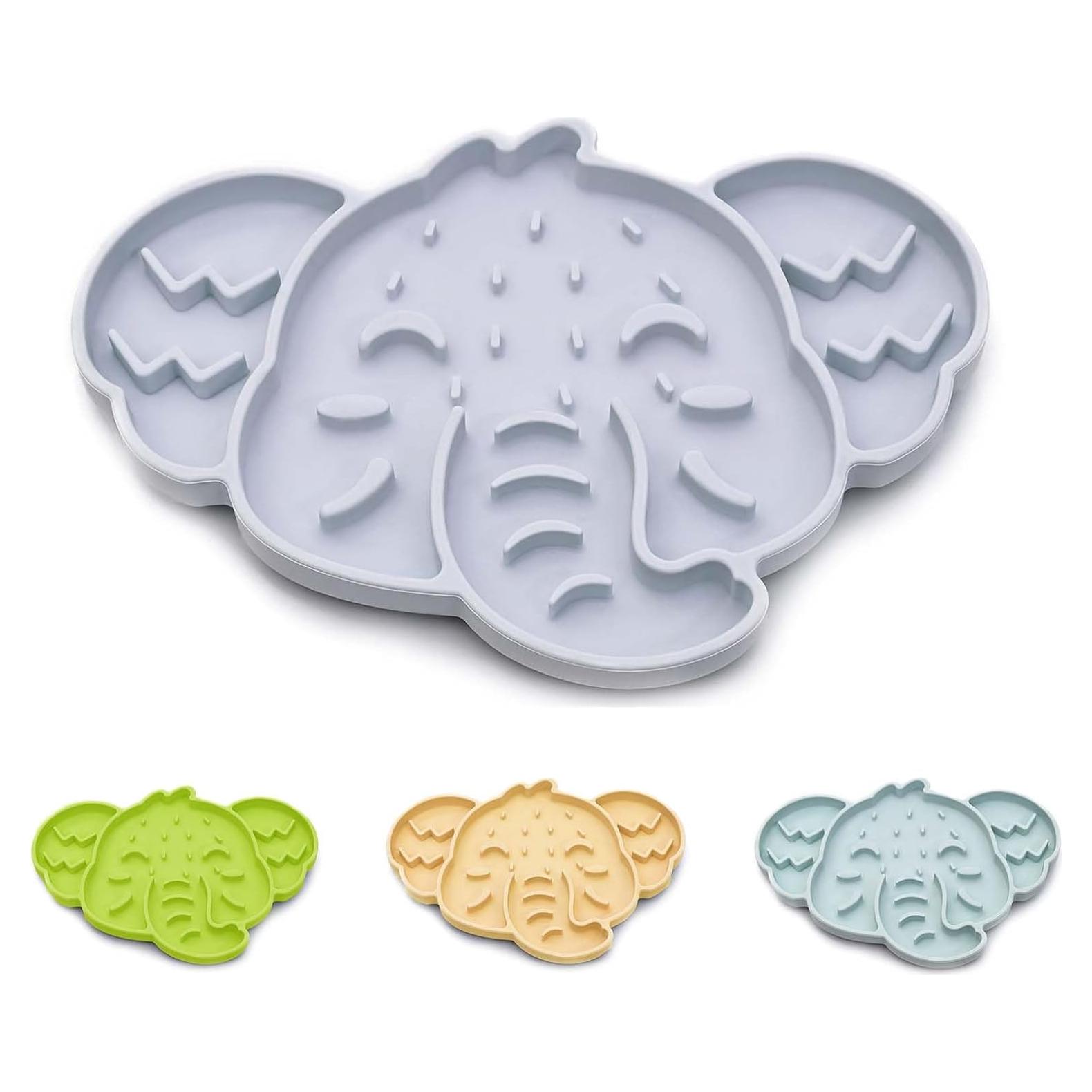 Tazón de Alimentación Lenta Silicona ZOURYNUA 0.8 Taza Gris